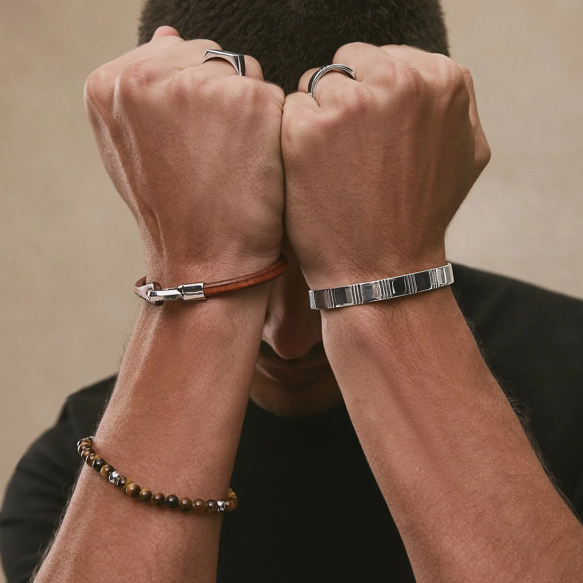 Najo | Atlas Men's 6mm Beaded Tiger's Eye Bracelet