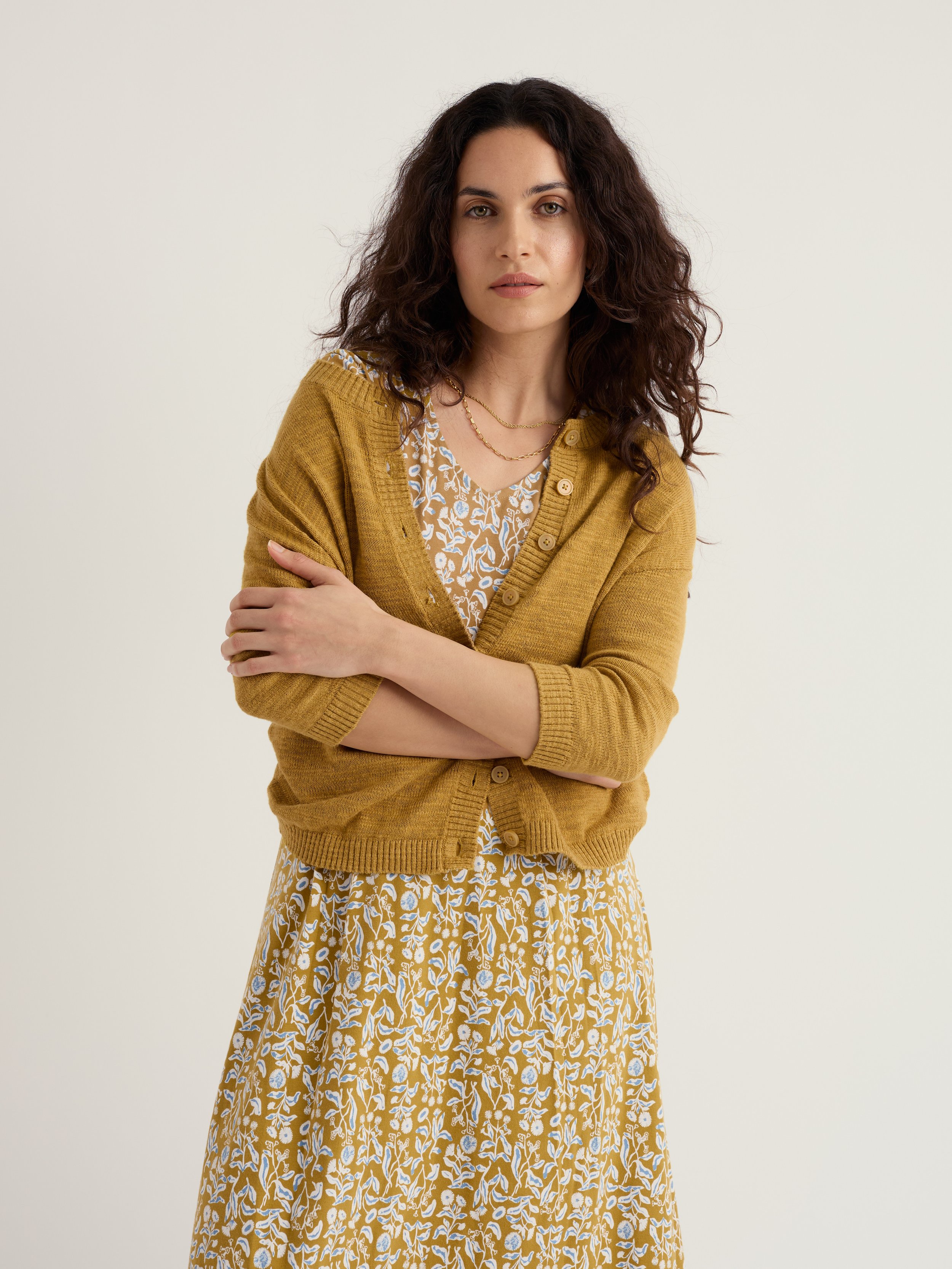 Seasalt | Pentire Steps Linen and Cotton Cardigan | Tansy
