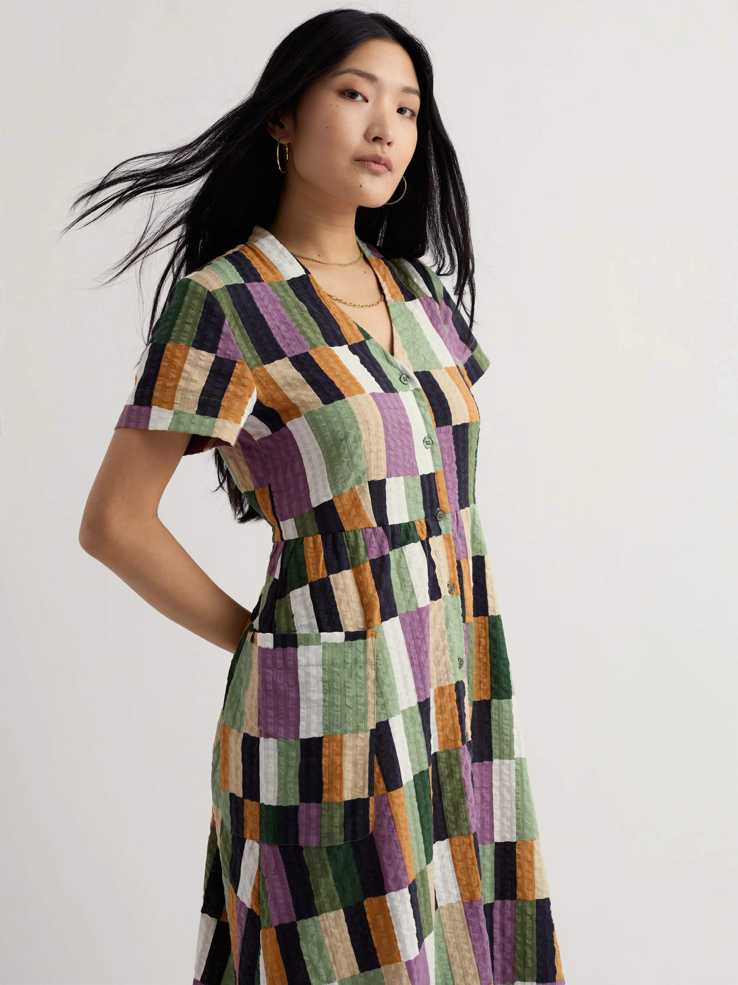 Fowen Shirt Dress - Field Colour Dried Basil - 3.jpg