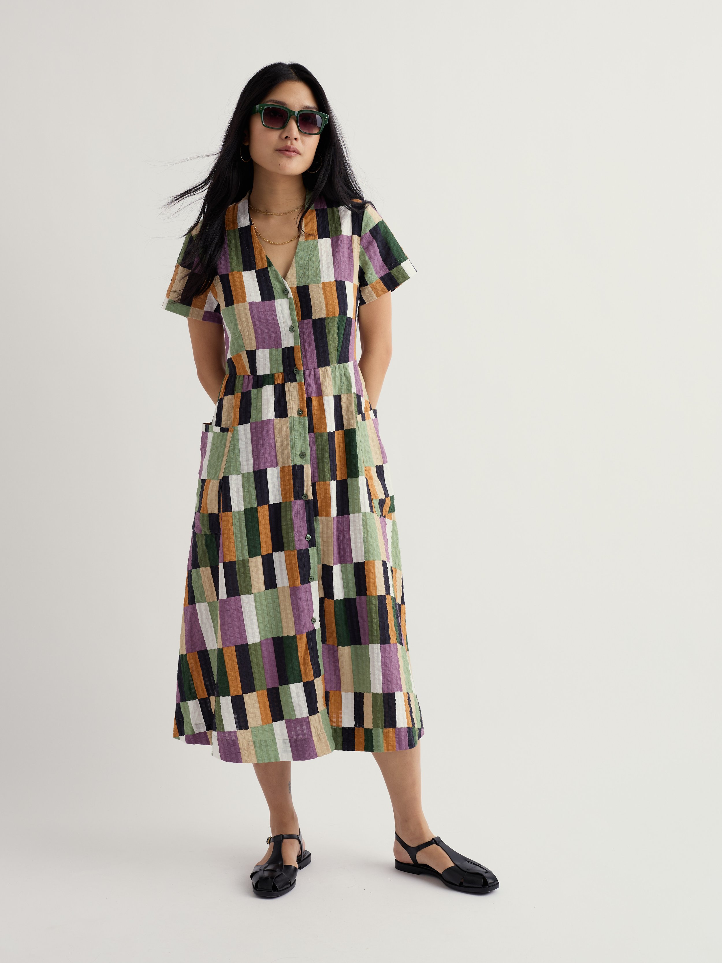 Fowen Shirt Dress - Field Colour Dried Basil - 5.jpg