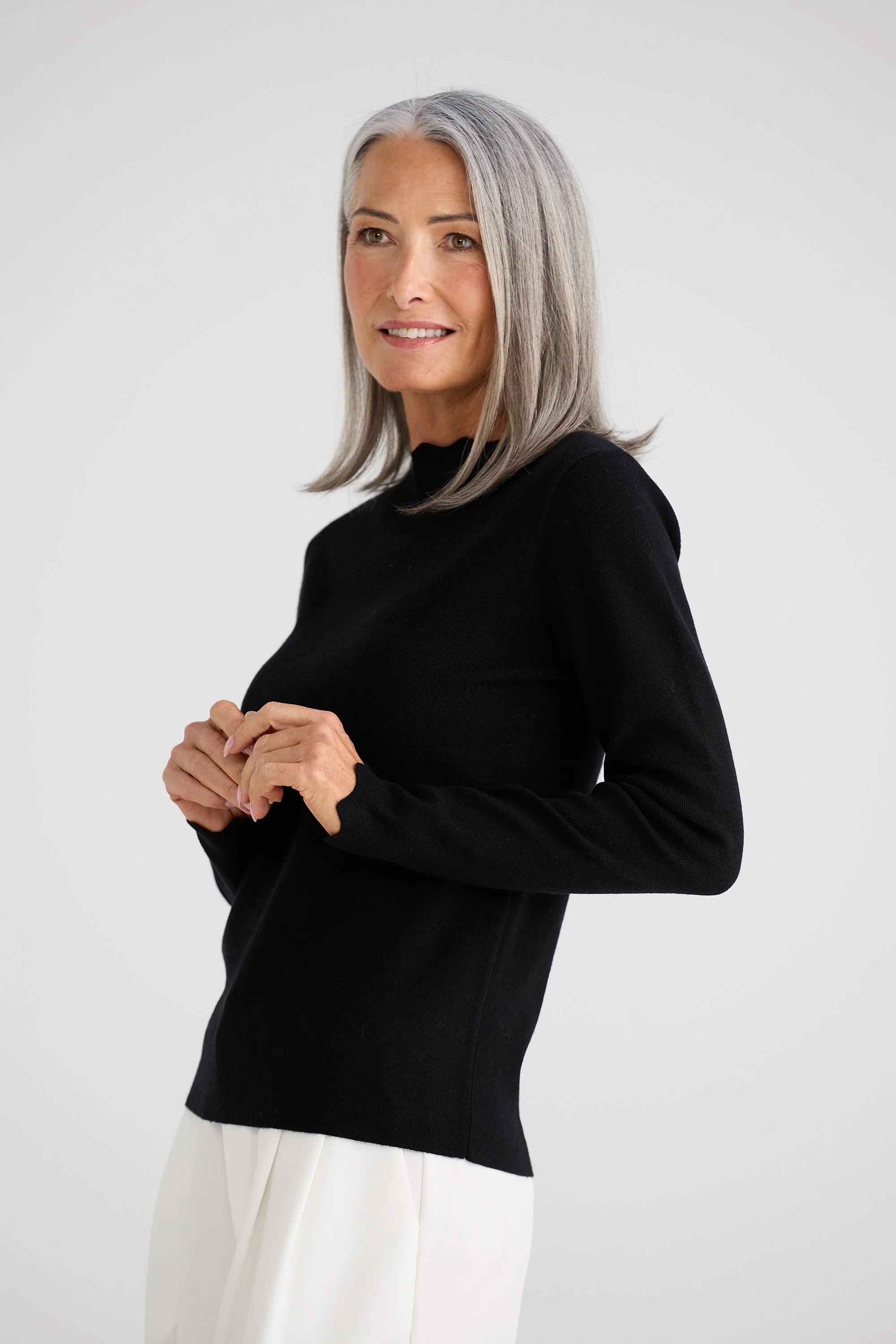 Brave + True | Jaden Knit Top | Black