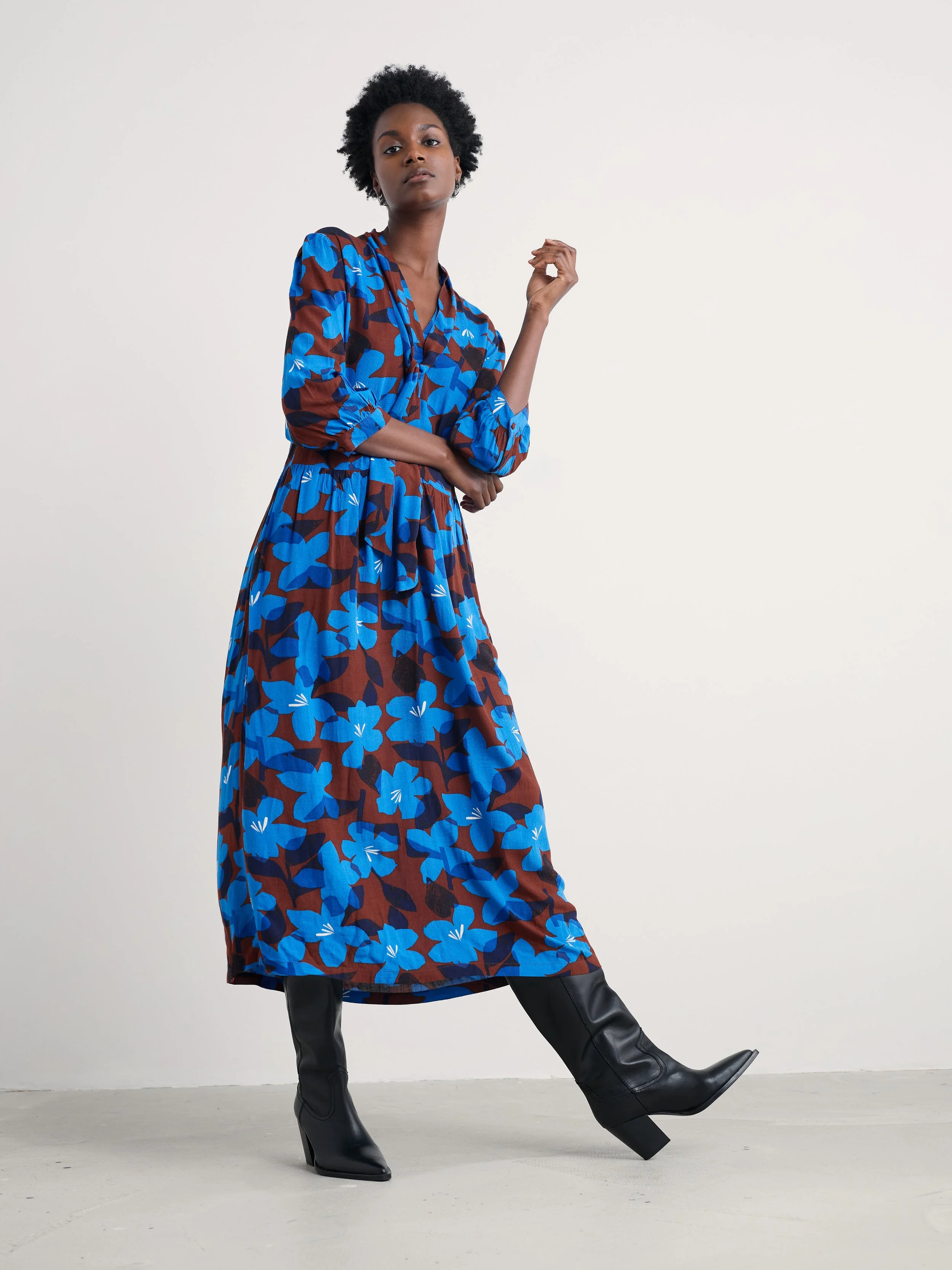 Seasalt | Harbour Cove Dress | Macro Flower Cocoa