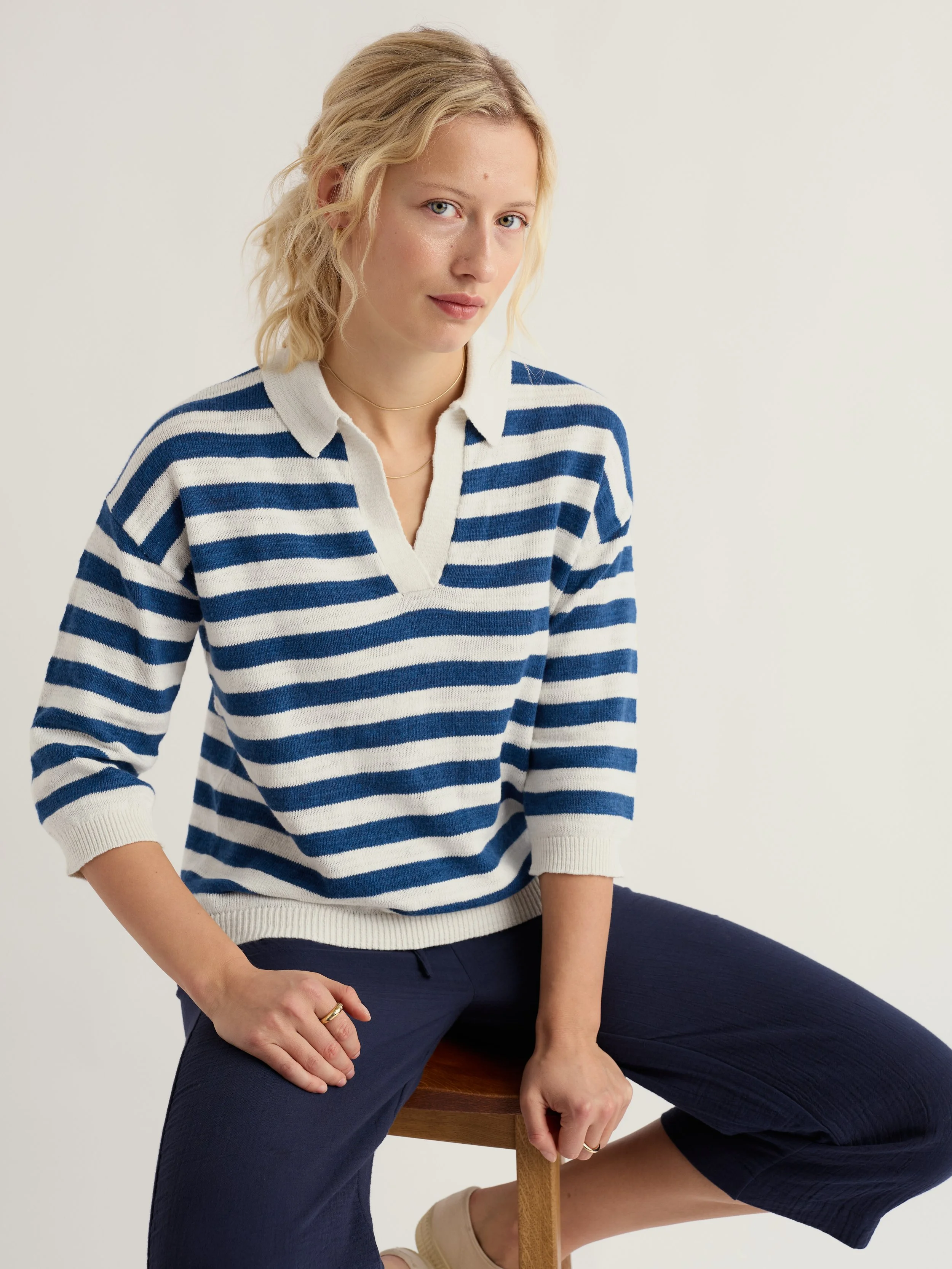Seasalt | Gwynver Jumper | Cornish Dark Voyage Chalk