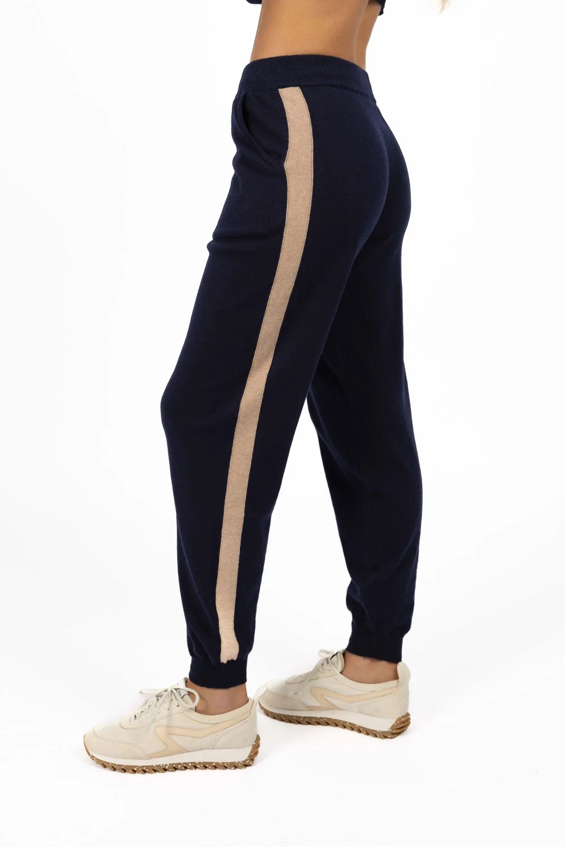 Humidity | Merci Pant indigo/Latte Contrast Stripe