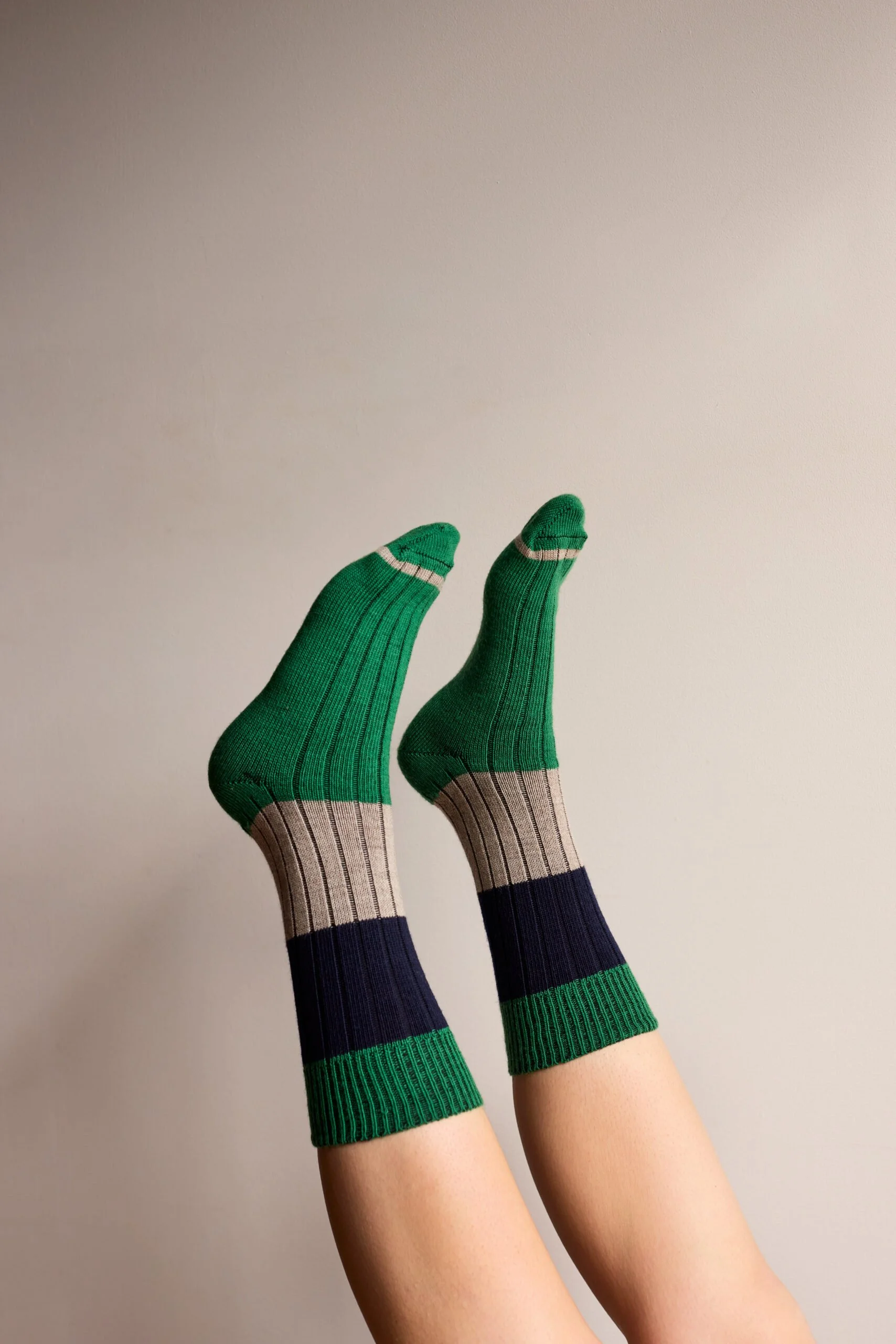 Tightology | Chunky Rib Merino Wool Socks | Lark Green