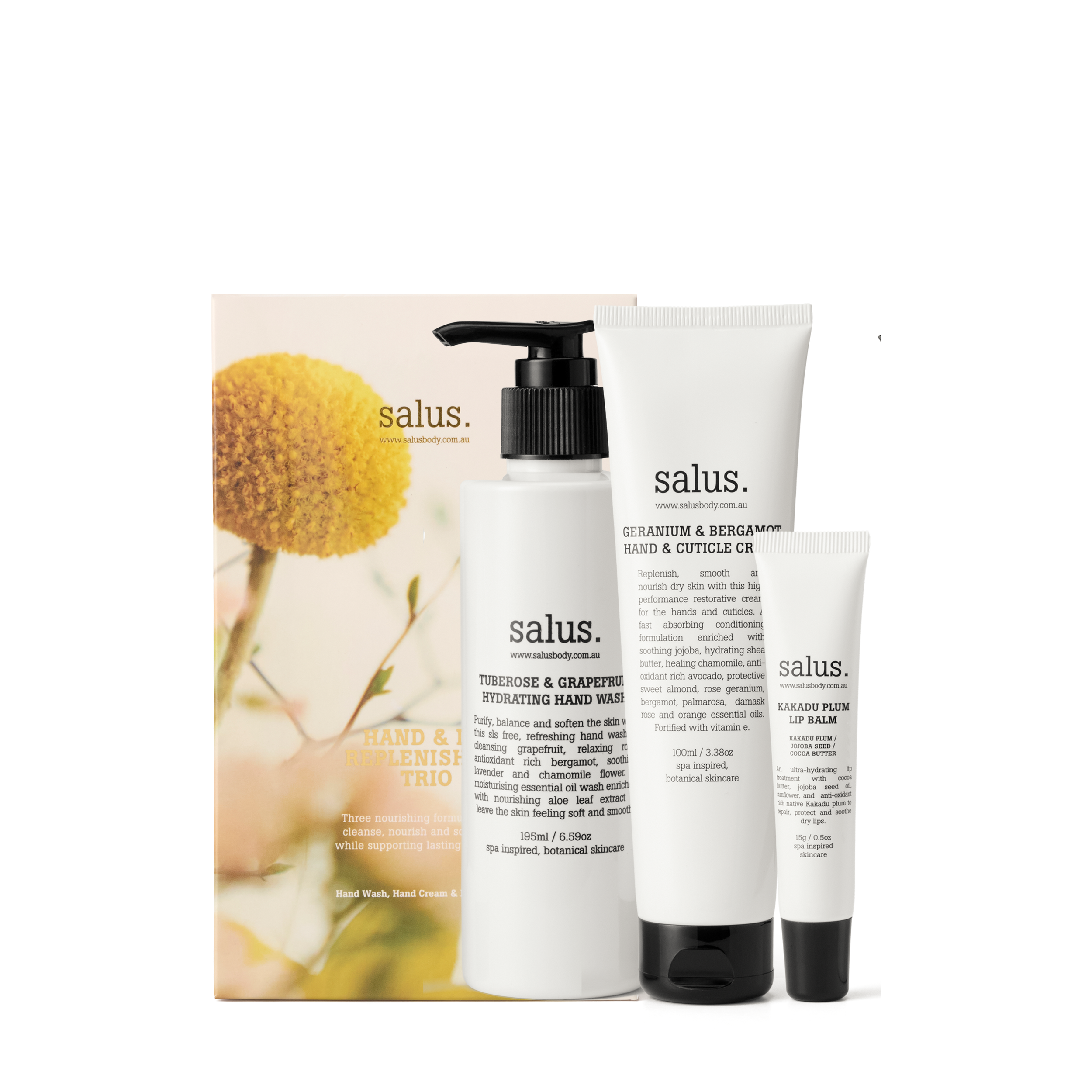 Salus | Hand & Lip Replenishing Trio