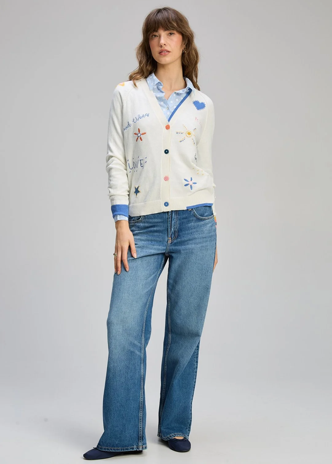 Zaket + Plover | Good Energy Cardi | Winter White