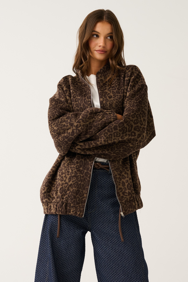 Cartel & Willow | Milo Jacket | Brushed Leopard