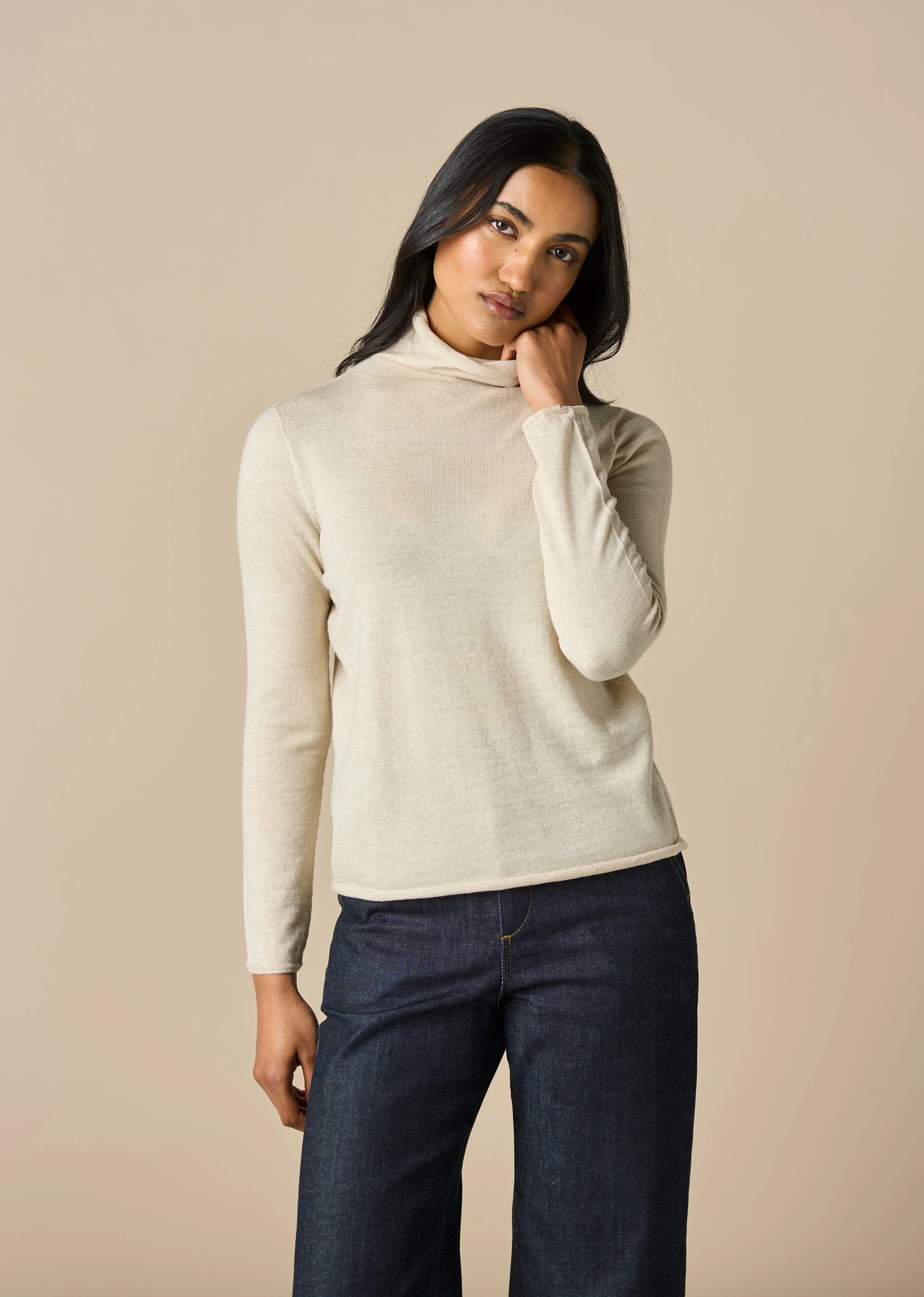 UImi | Merino Wool Rollo Top | Antique