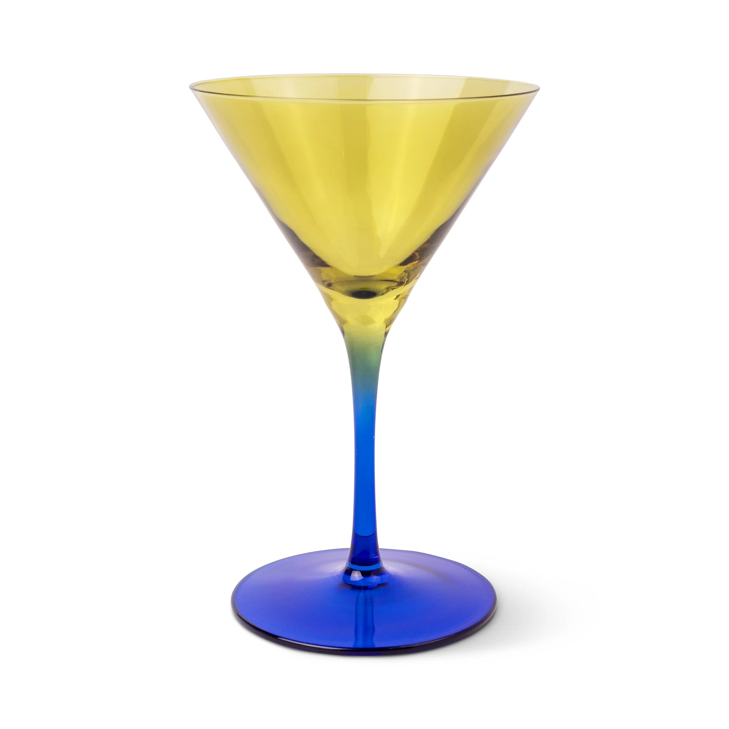The Olive Martini Glass | Set of 2 Olive & Cobalt