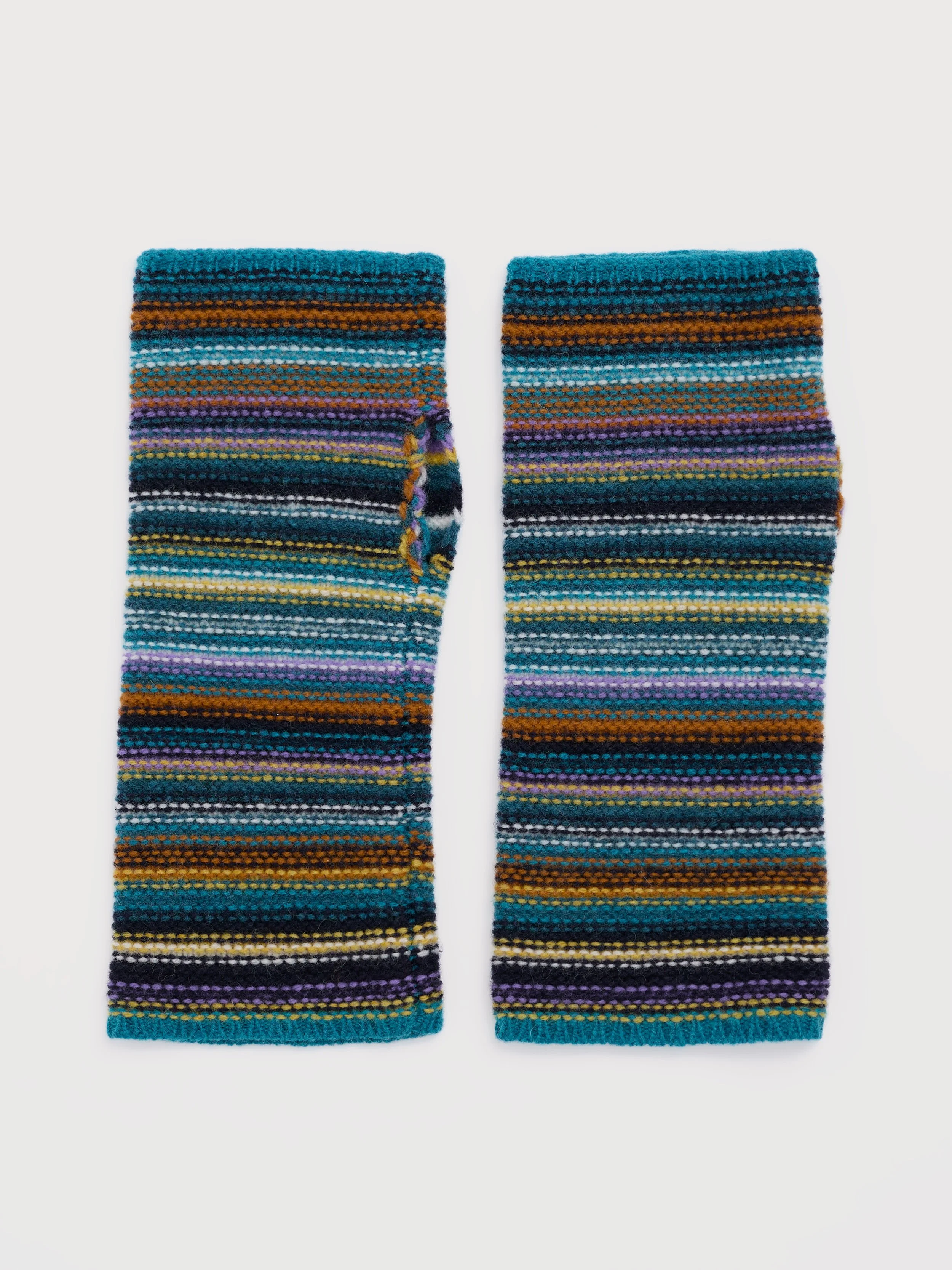Fruity Fingerless Mittens - Ripple Marks Teal Multi - 1.jpg