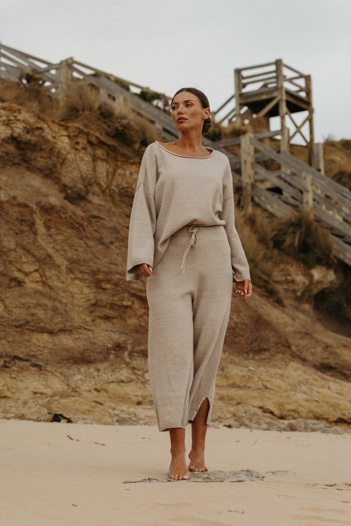 Talamaya | Retreat Cotton Twist Pant | Sunset
