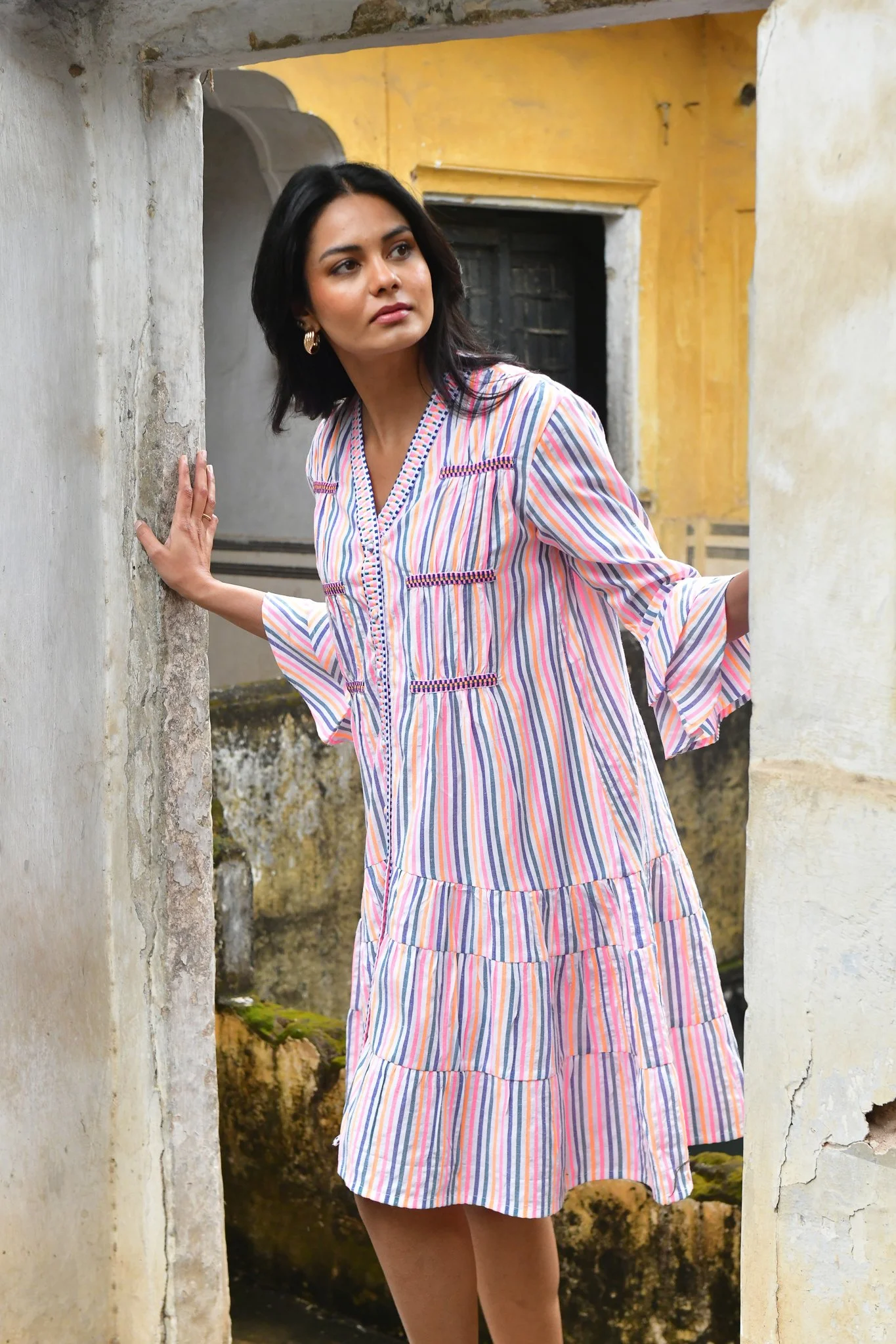 Azure and Indigo |  Sunset Swing Dress