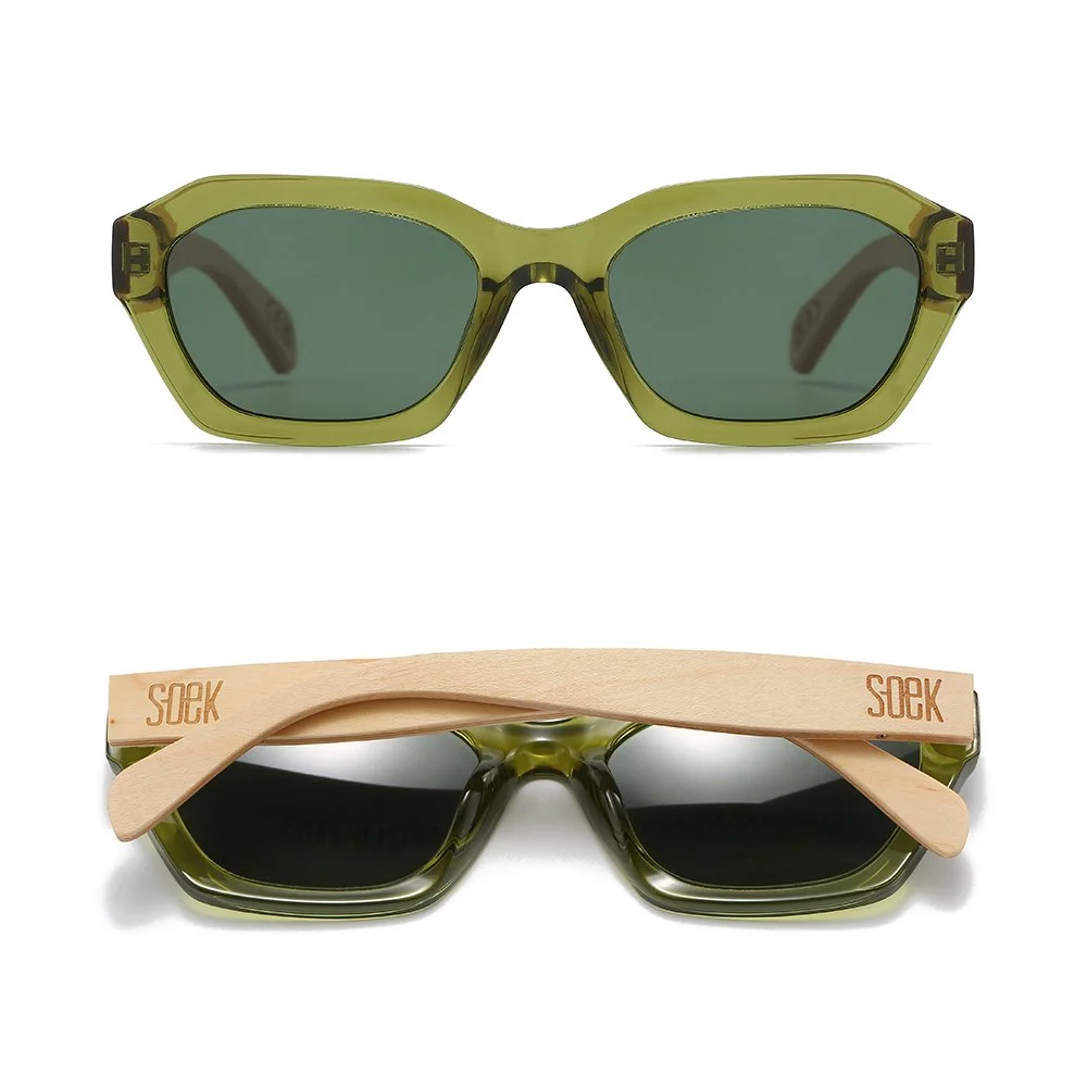 SOEK | STRAY Moss l Sunglasses l Khaki Lens l White Maple Arms
