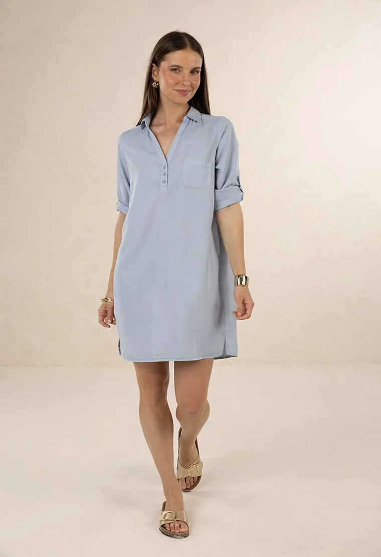 Humidity | Remy Shirt Dress | Blue Haze