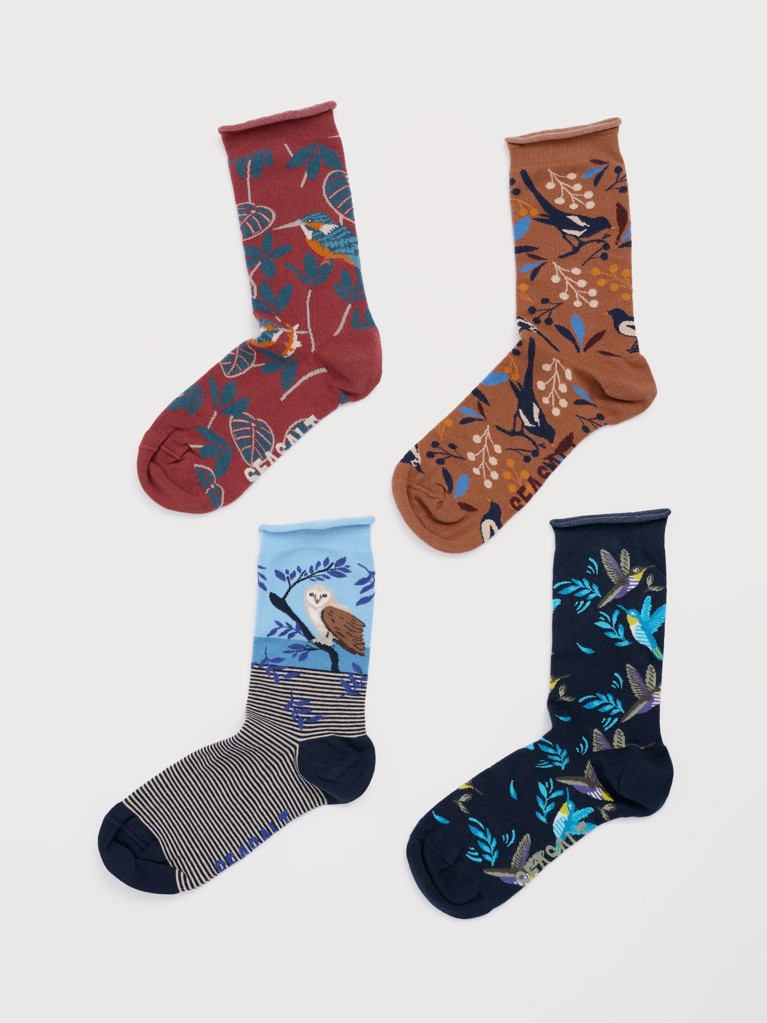 Gift Box of  Women’s Arty Socks Birds - Resting Bird Mix - 9.jpg