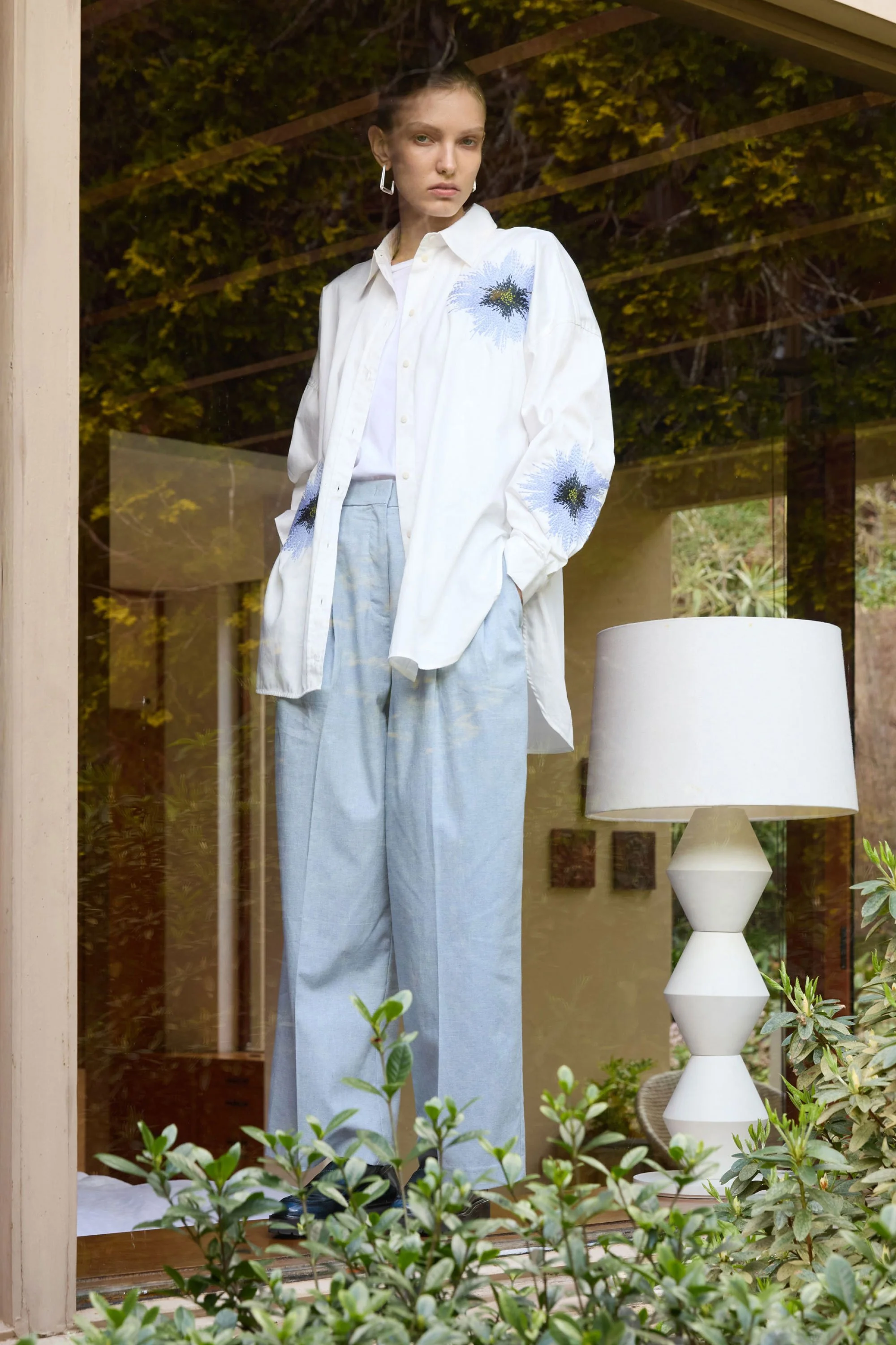 ELK | Eiren Rel Shirt | White/Lilac