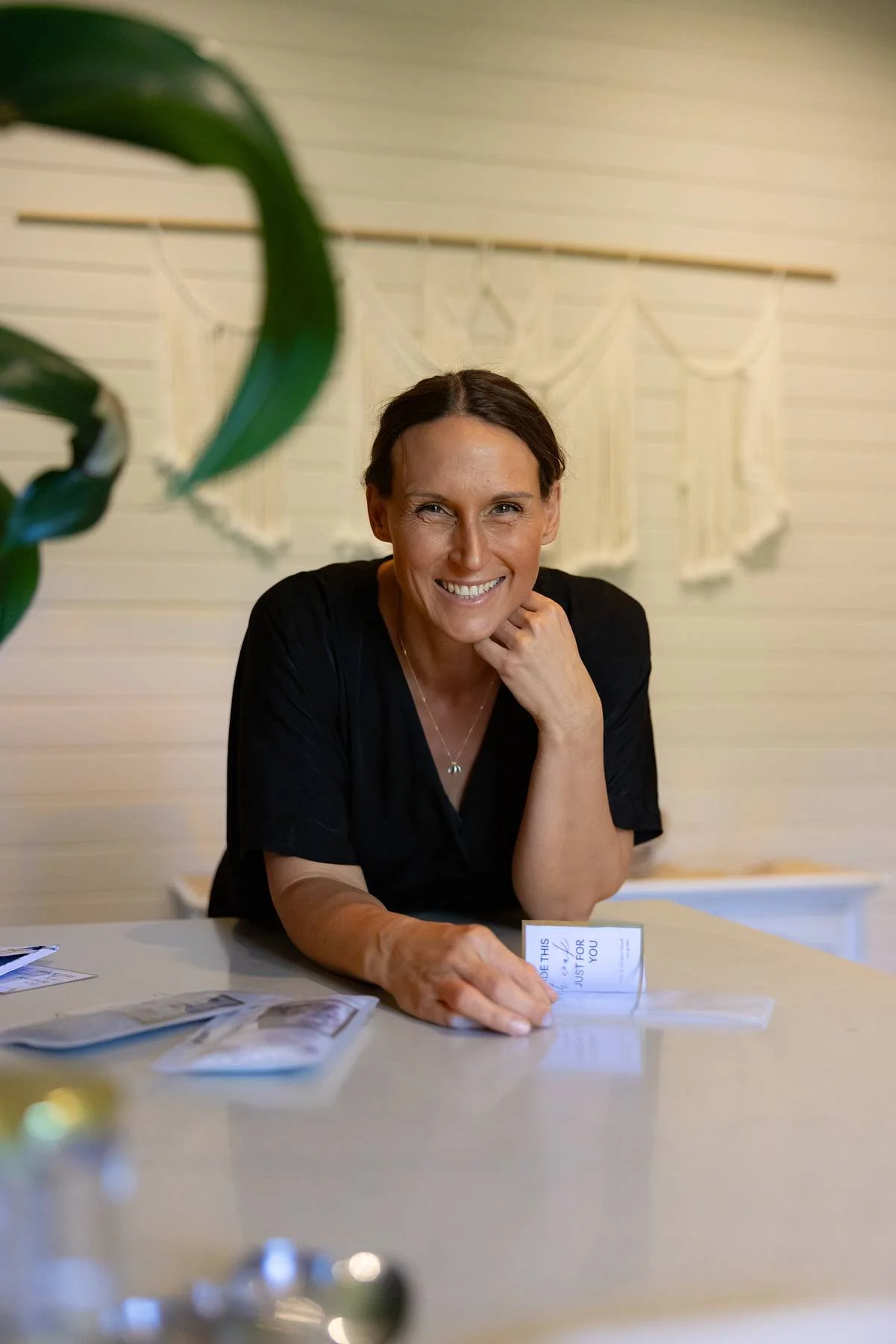 Nancy smiling in her kitchen at home in Corrimal, NSW