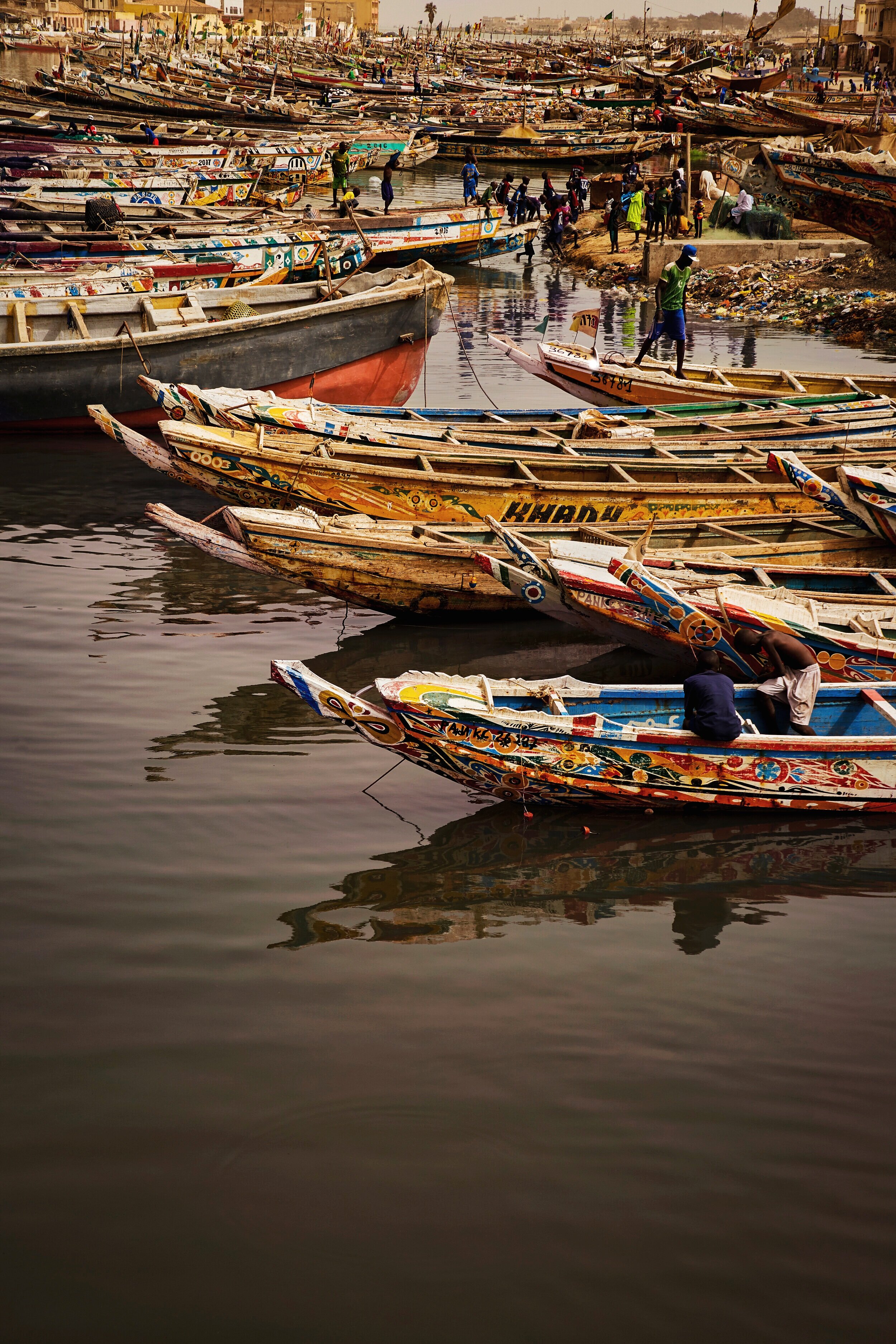  Moored fishing boats  Senegal 