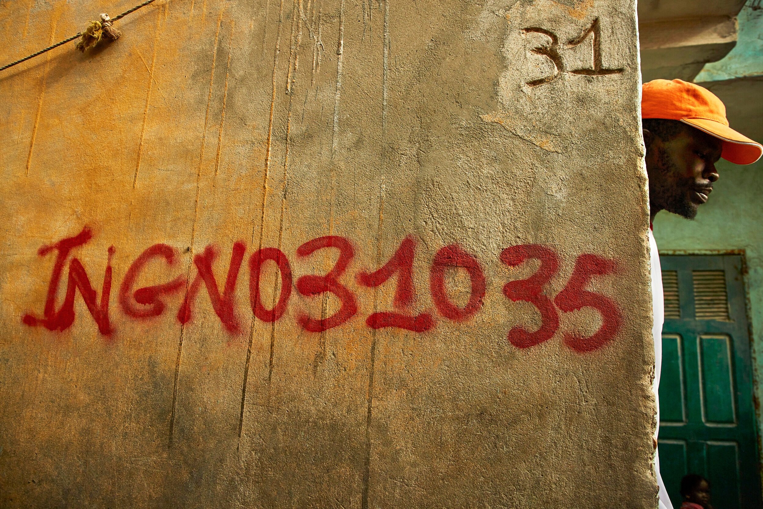  The Senegalese government keeps track of the crumbling houses on the Saint Louis coast with a series of personalized numbers. When the properties finally become so decayed that people can no longer live in them, the families are identified by these 