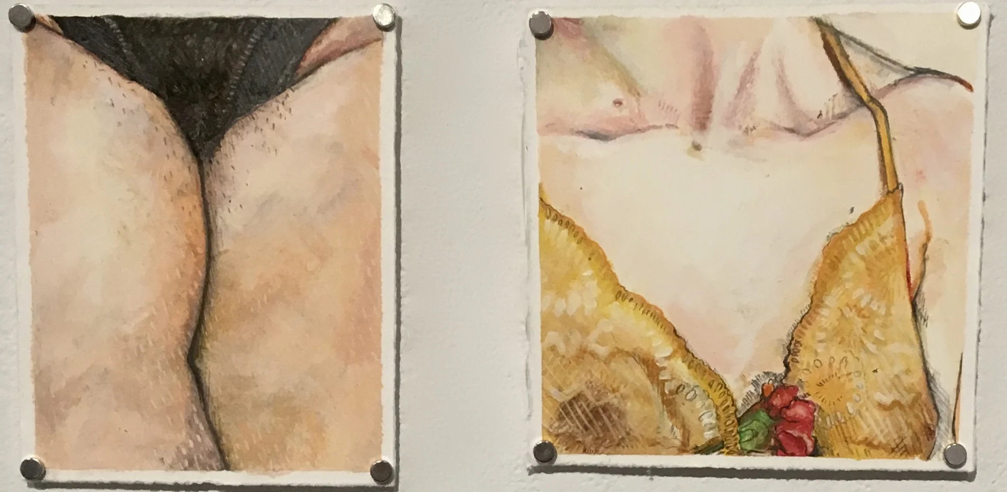   For Me (but maybe you) , oil paint, pastel, and graphite on oil paper 