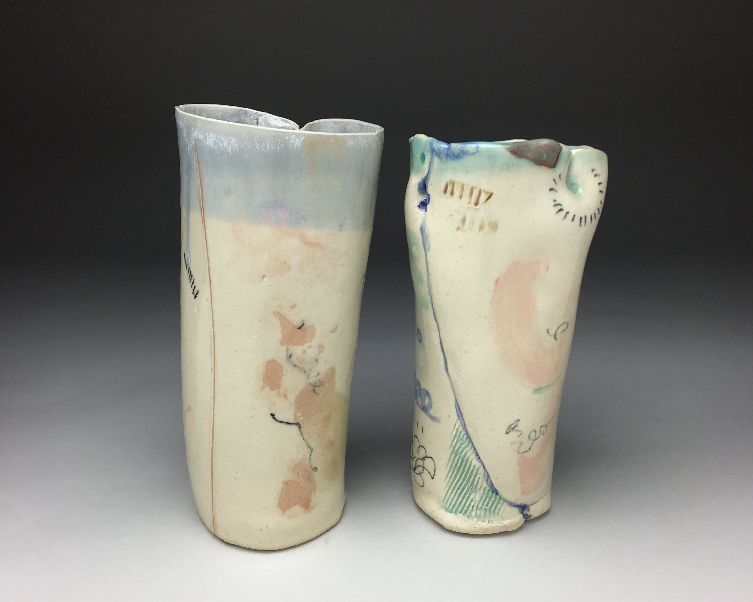 Tumblers, stoneware, cone 5