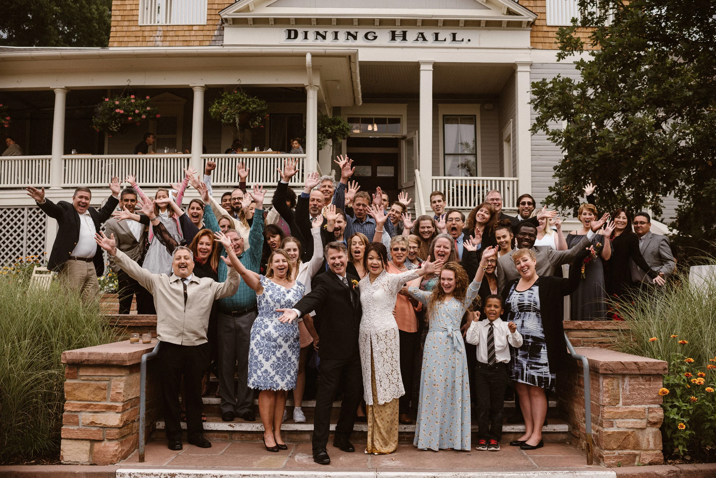 Bridal Party at Chautauqua Dining Hall in Boulder, Colorado