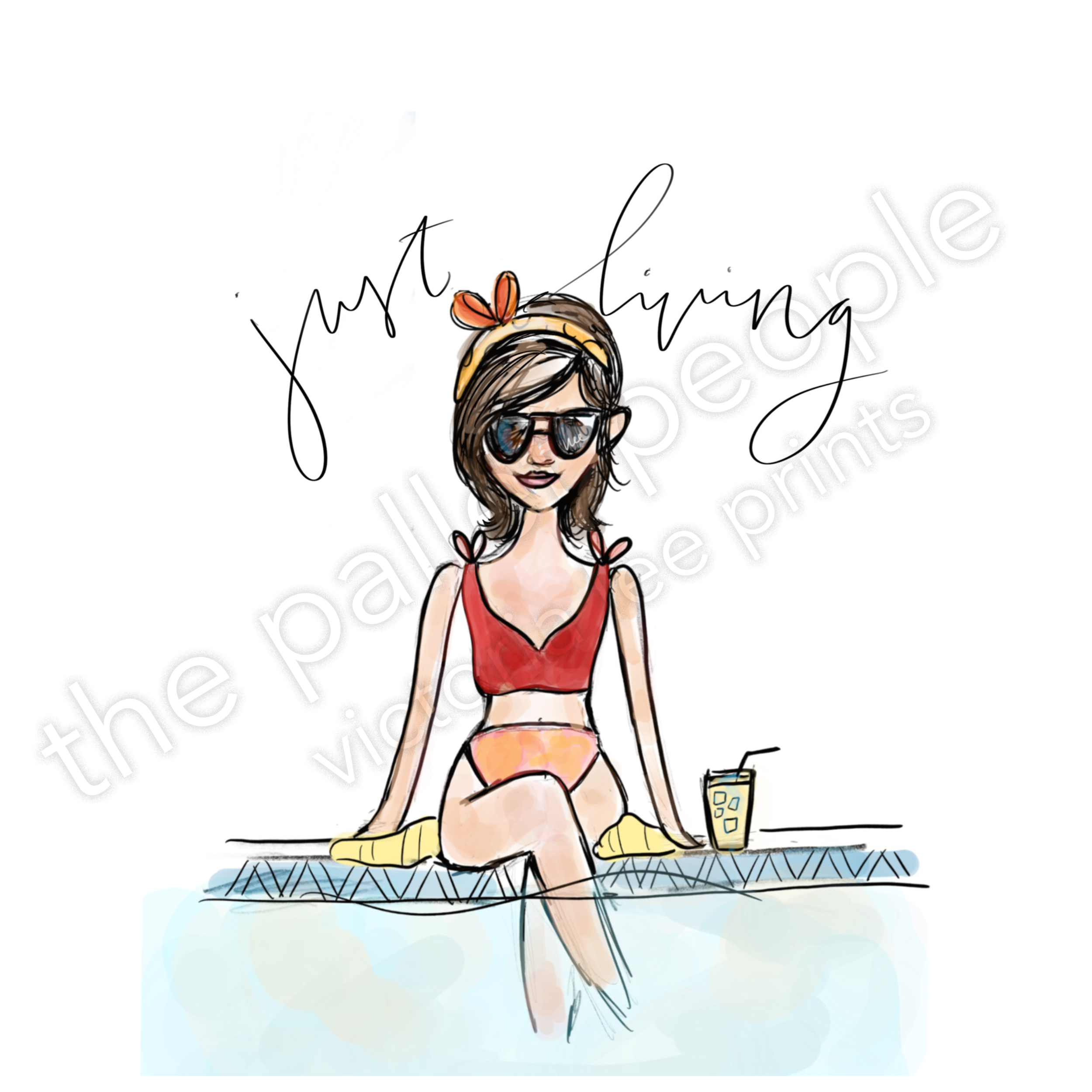 Just Living Digital Print