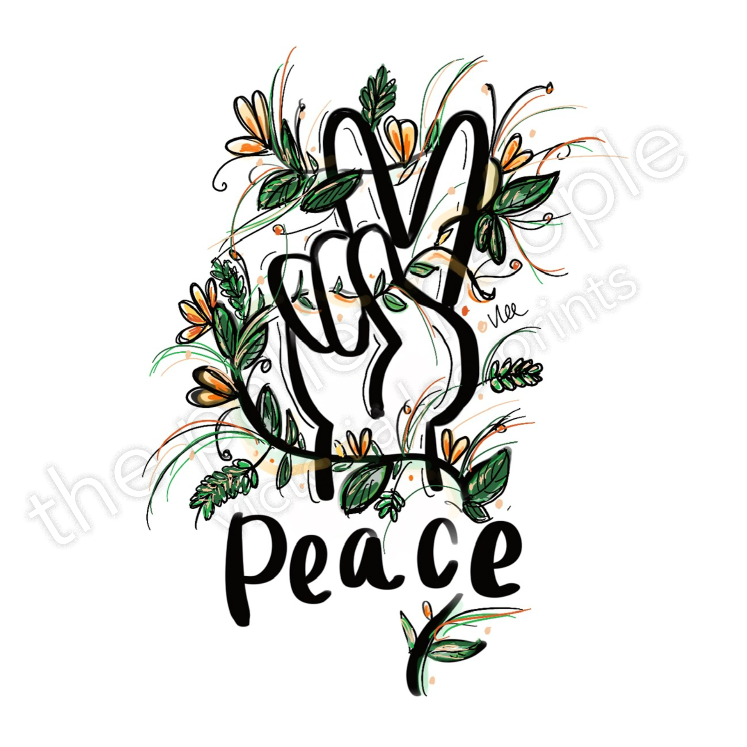 Peace Sign Digital Print