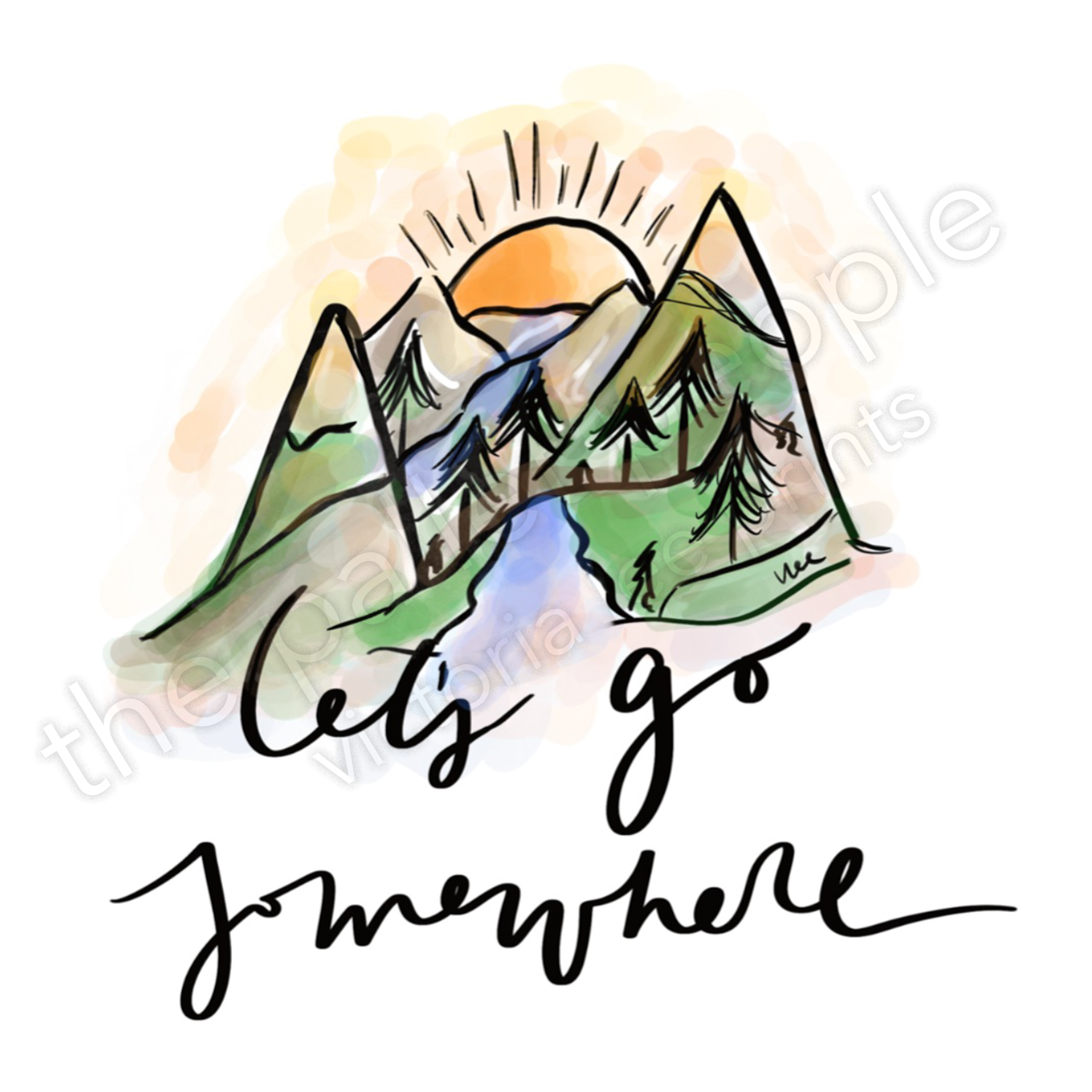 Lets Go Somewhere Digital Print