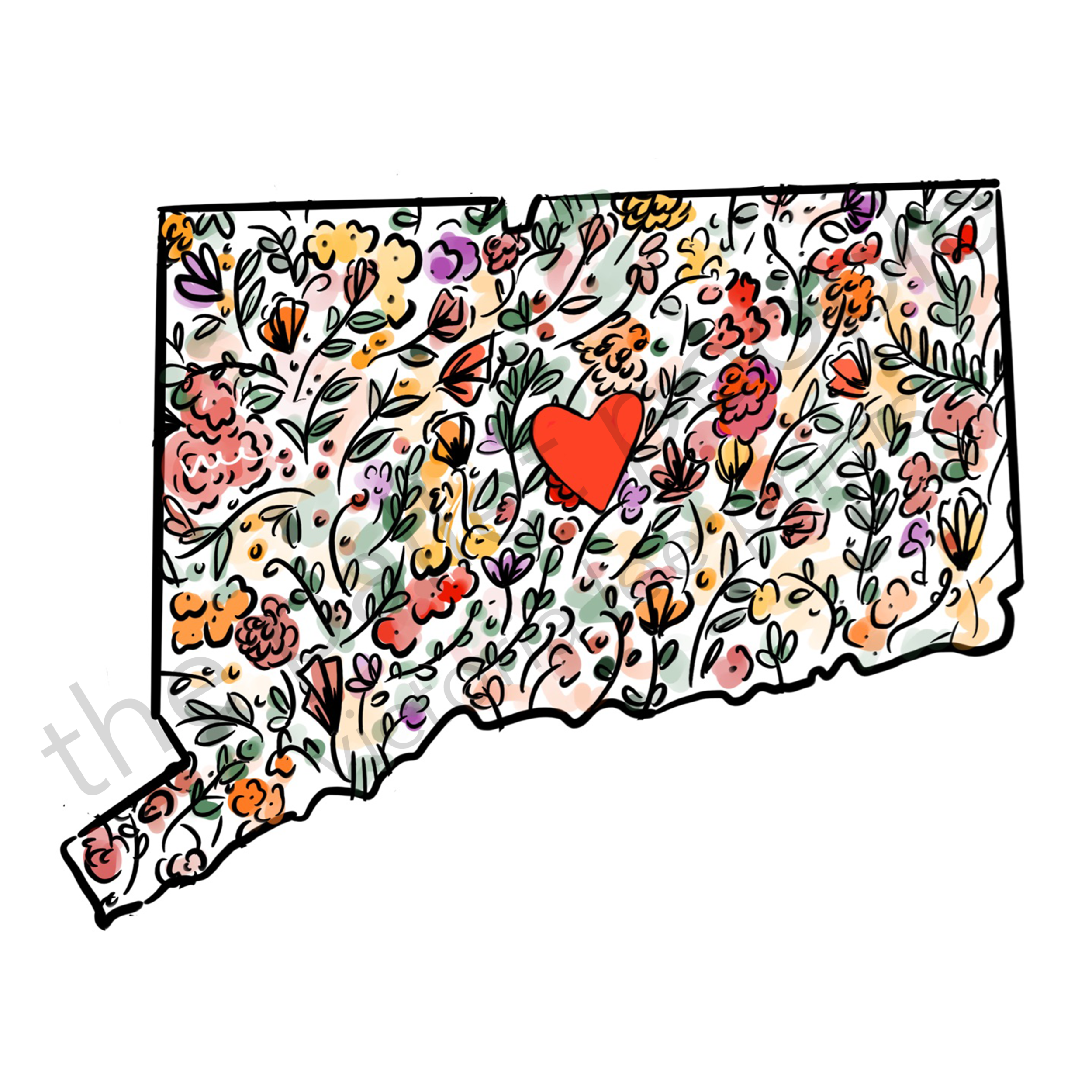 Floral CT Digital Print