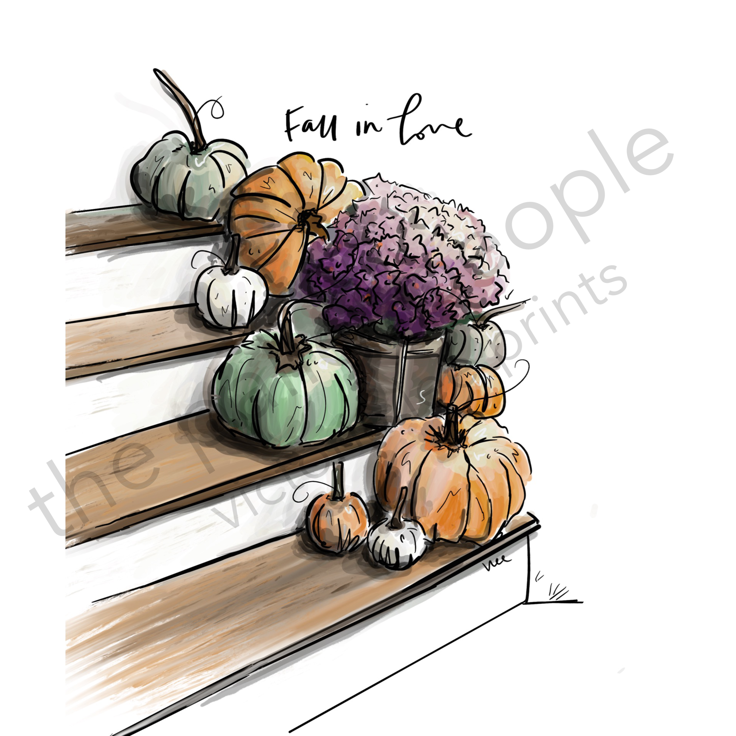 Fall in love Digital Print