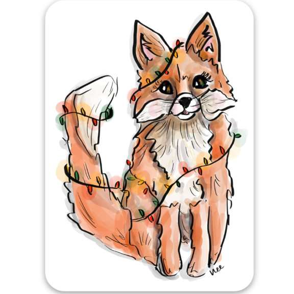 Cute Fox' Sticker
