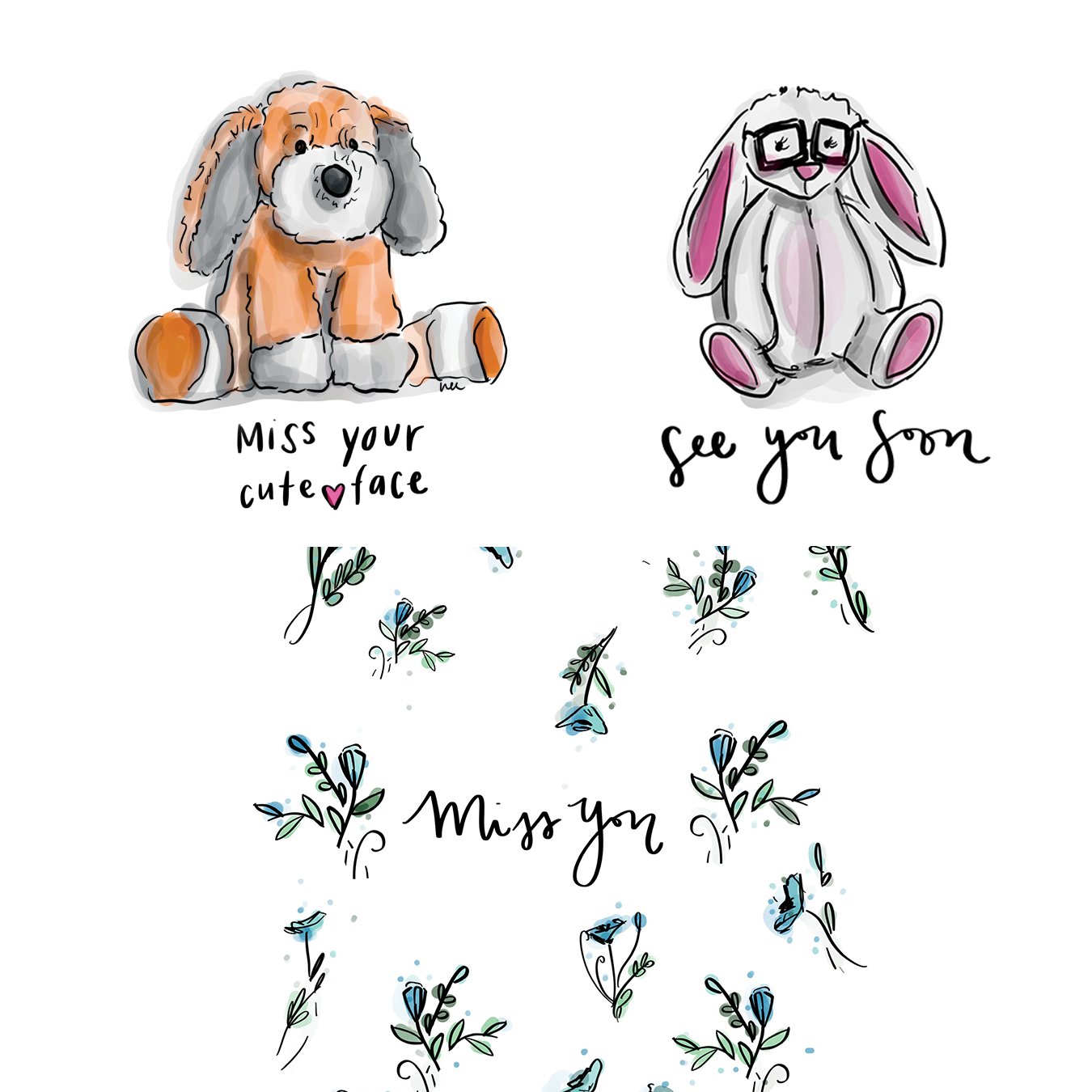 thepalletpeople-Cards-Miss You Card Pack, image size:1350x1350