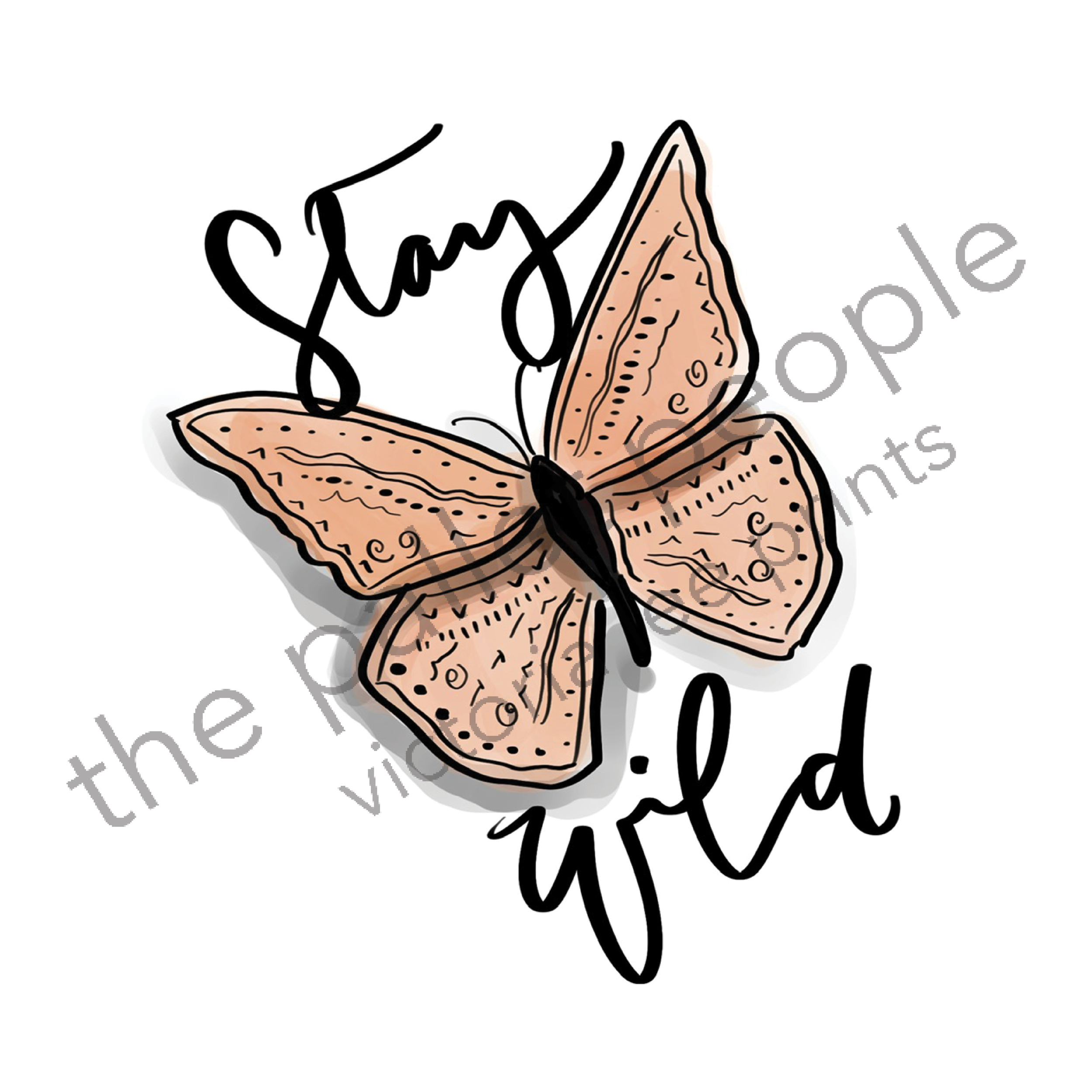 Stay Wild Butterfly Digital Print