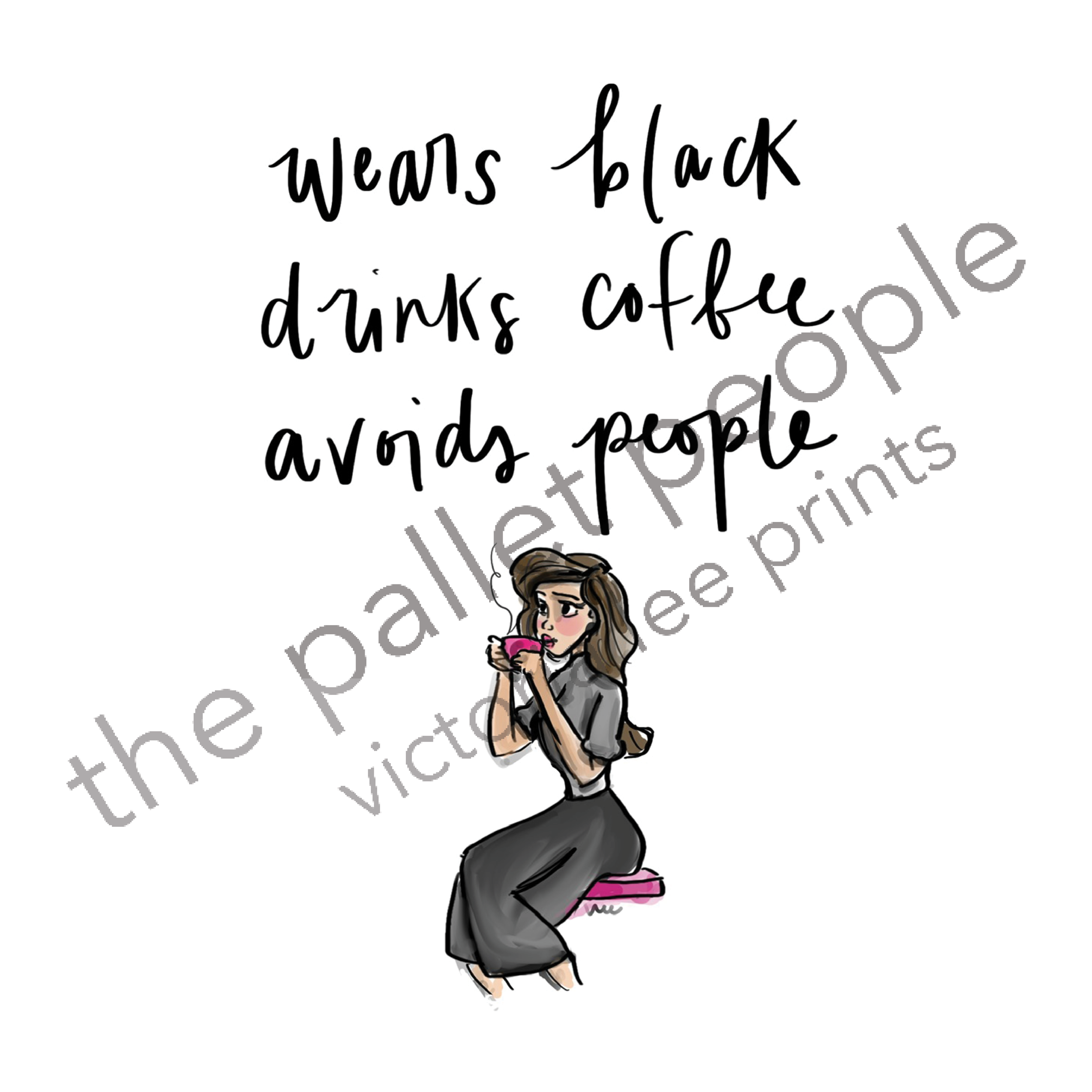 Wears Black Digital Print