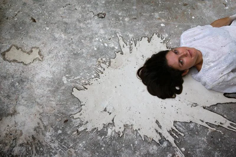 Photo of the artist, Lottie Consalvo, by Jonathan Carroll - for the article "Lottie Consalvo and her new work on stage at Heide Museum of Modern Art" published by the Newcastle Herald / March 2018 / TheHerald.com.au