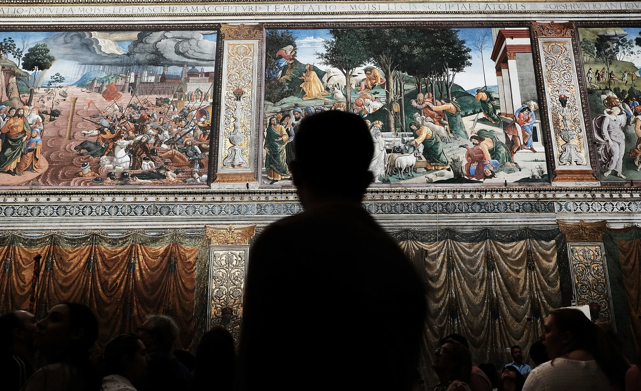 Photo that accompanies the NY Times article : Inside the Sistine Chapel, in Vatican City. Credit Spencer Platt/Getty Images