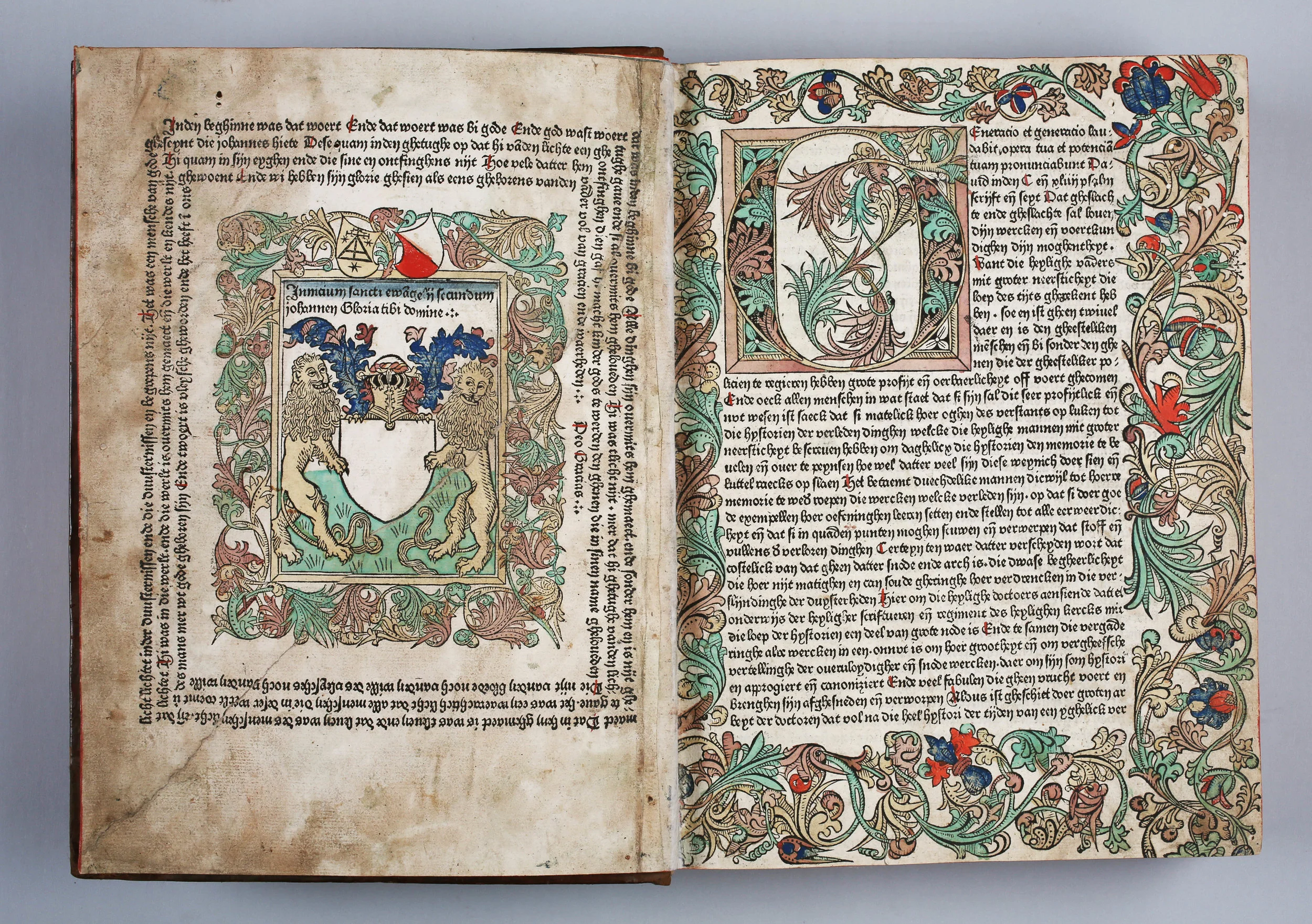 Fasciculus temporum. Gedrukt in Utrecht in 1480, met de hand ingekleurd