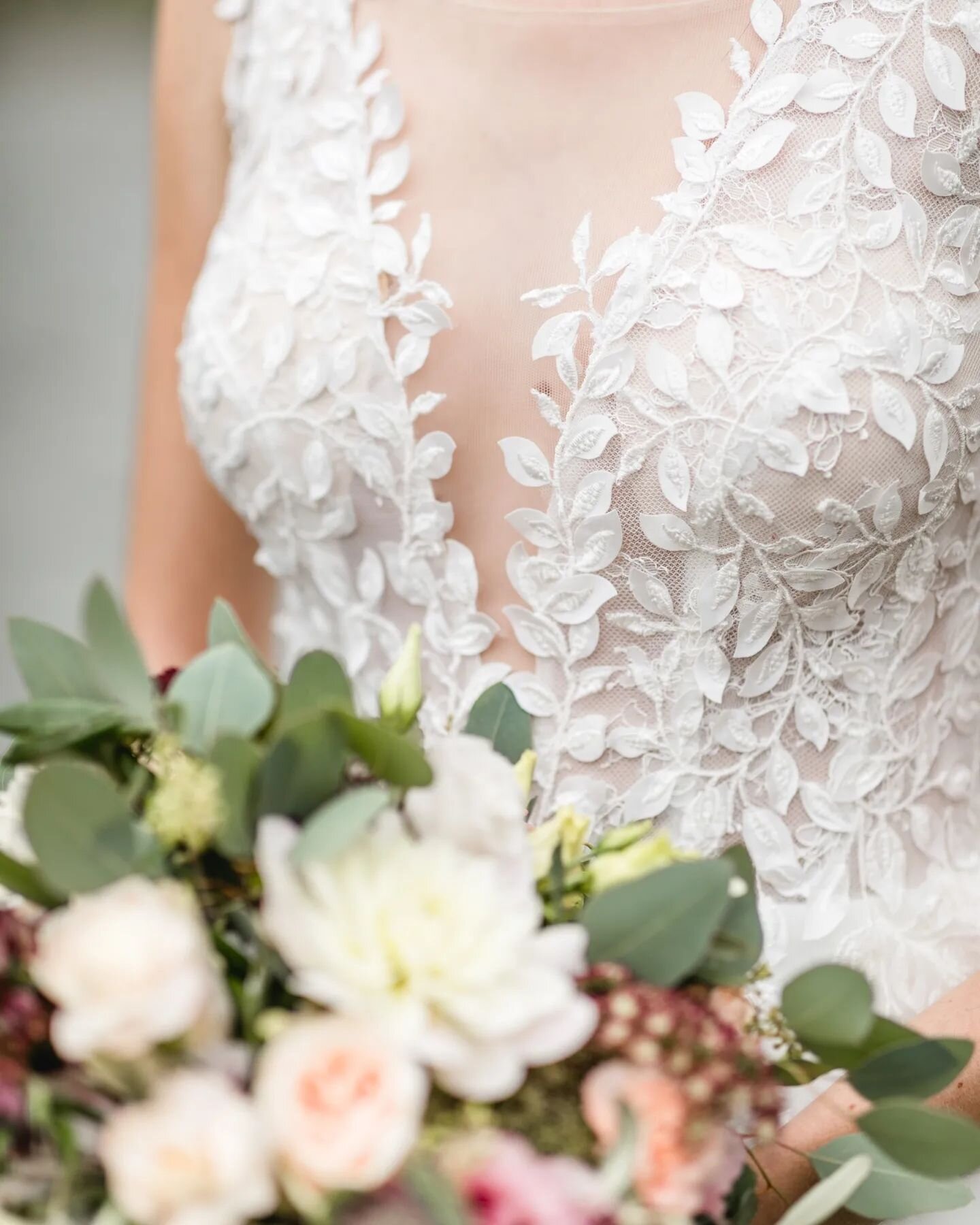 This beautiful dress was my absolute favorite in that wedding season. The delicate petals just made for such a dreamy dress and for beautiful images, too. Every year, there's one or two dresses that really stand out and sometimes I catch myself wishi