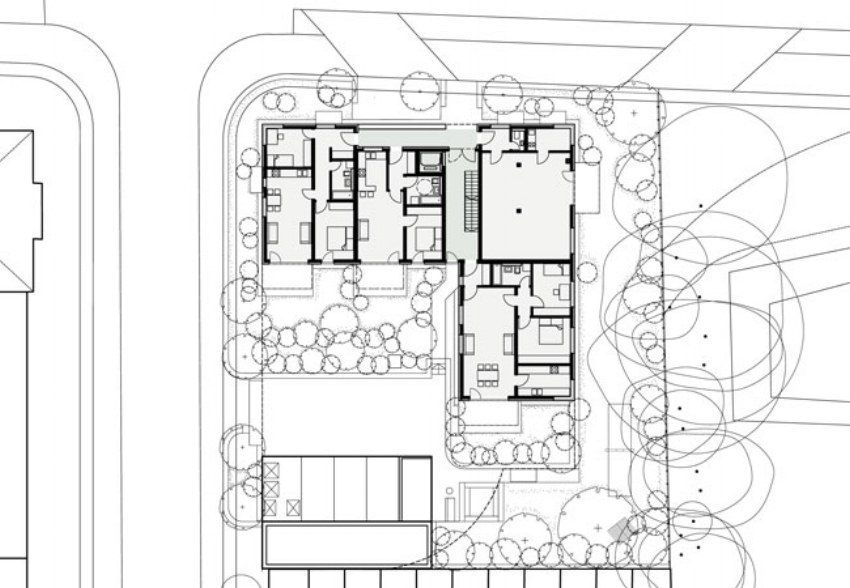 Bauherr : Heimbau Bayern Fertigstellung : 2012 Wohn-/Nutzfläche : ca. 1 250 m² Bauwerkskosten : ca. 1.750.000.- € Leistungsphasen : LPH 1-5