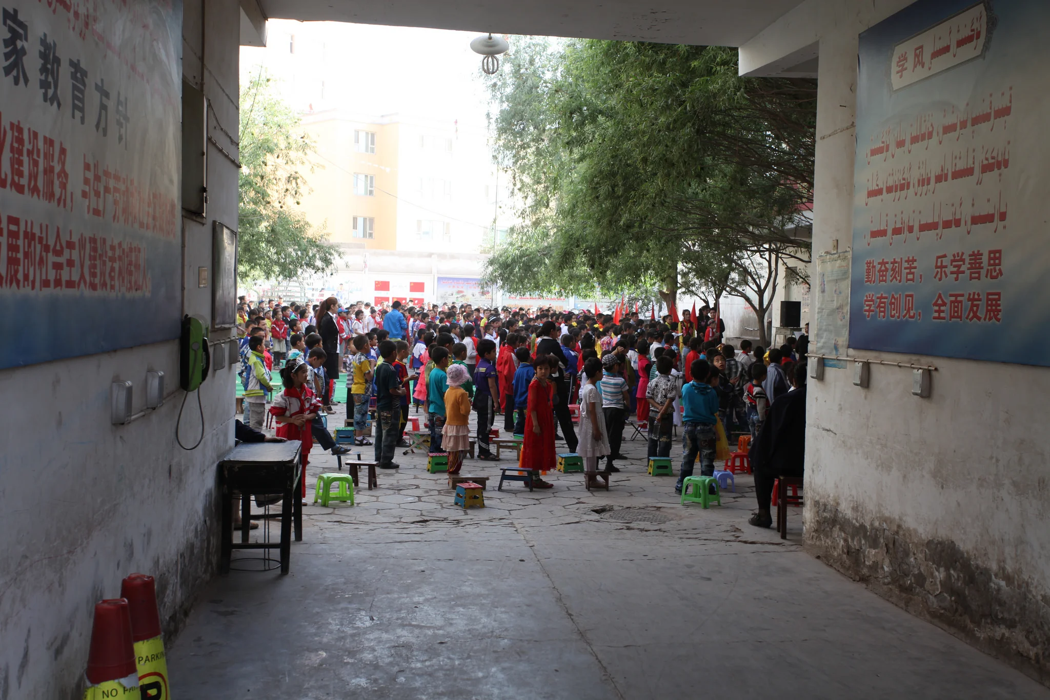 Schoolyard in Kashgar, Xinjiang. rcmar /Flickr.