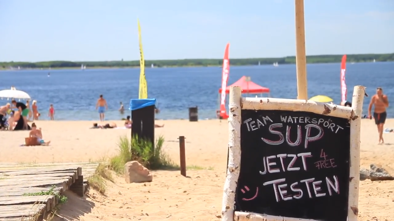 An Sachsens größtem Sandstrand darf Stand Up Paddling natürlich nicht fehlen. Besuch uns an unserer Station an der Hacienda Cospuden.