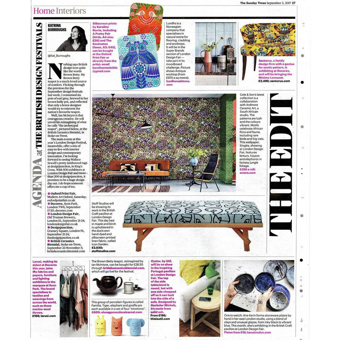 The Times | September 2017 | Day Bed Icon Garden