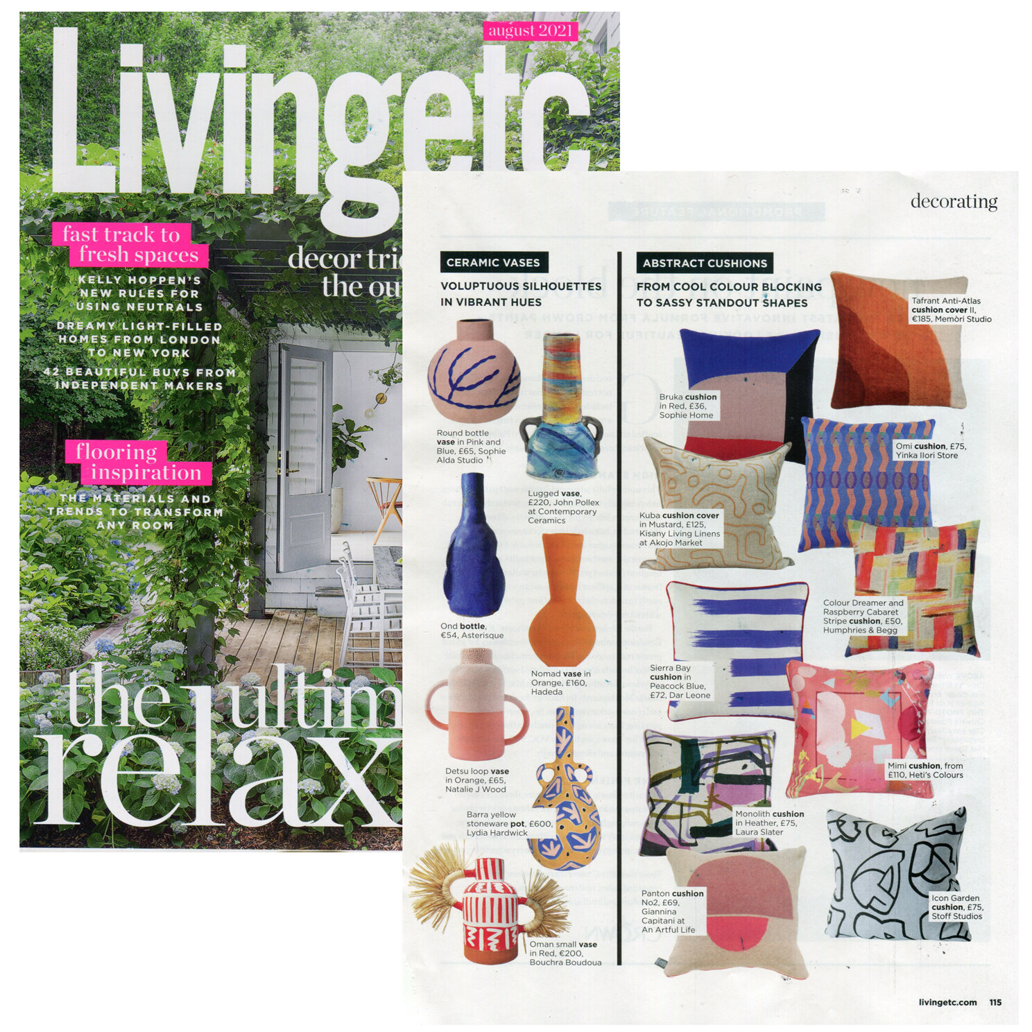 Living Etc | August 2021 | Icon Cushion Garden