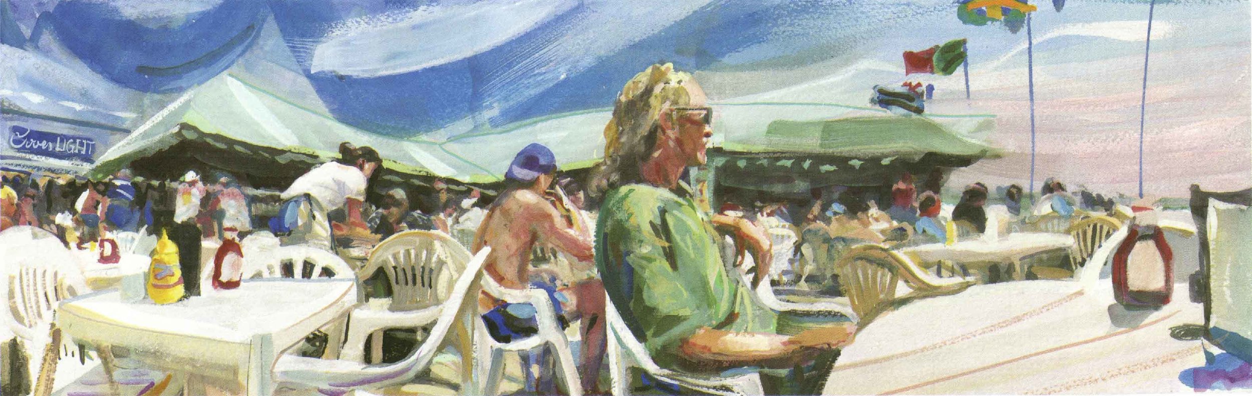 Relaxing at the ABC on a perfect day, Summer 1998