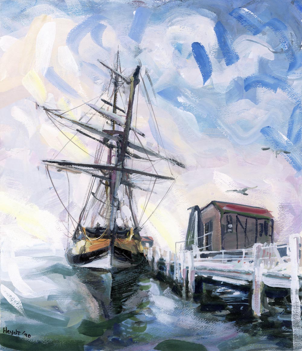The Bounty visits Newport, Bannister’s Wharf, Spring 1998 