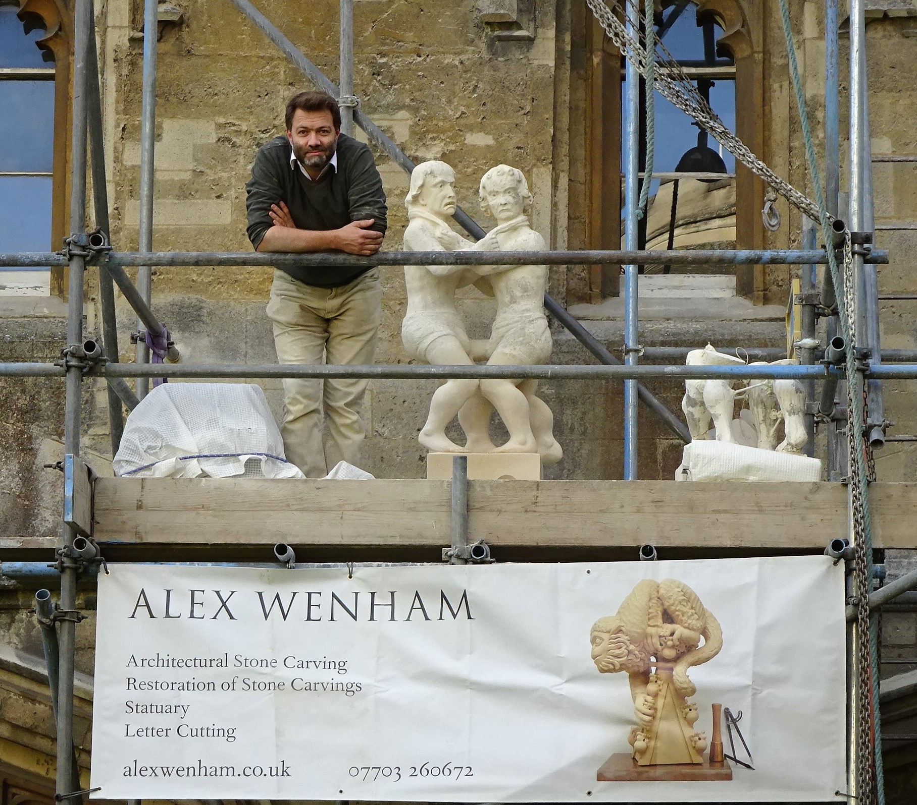 'Boxers' Statue, Magdalen College Oxford