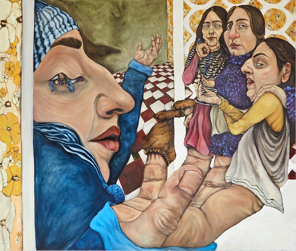   The Puppeteer of Karakas  2019 Oil on canvas 175 x 200 cm 