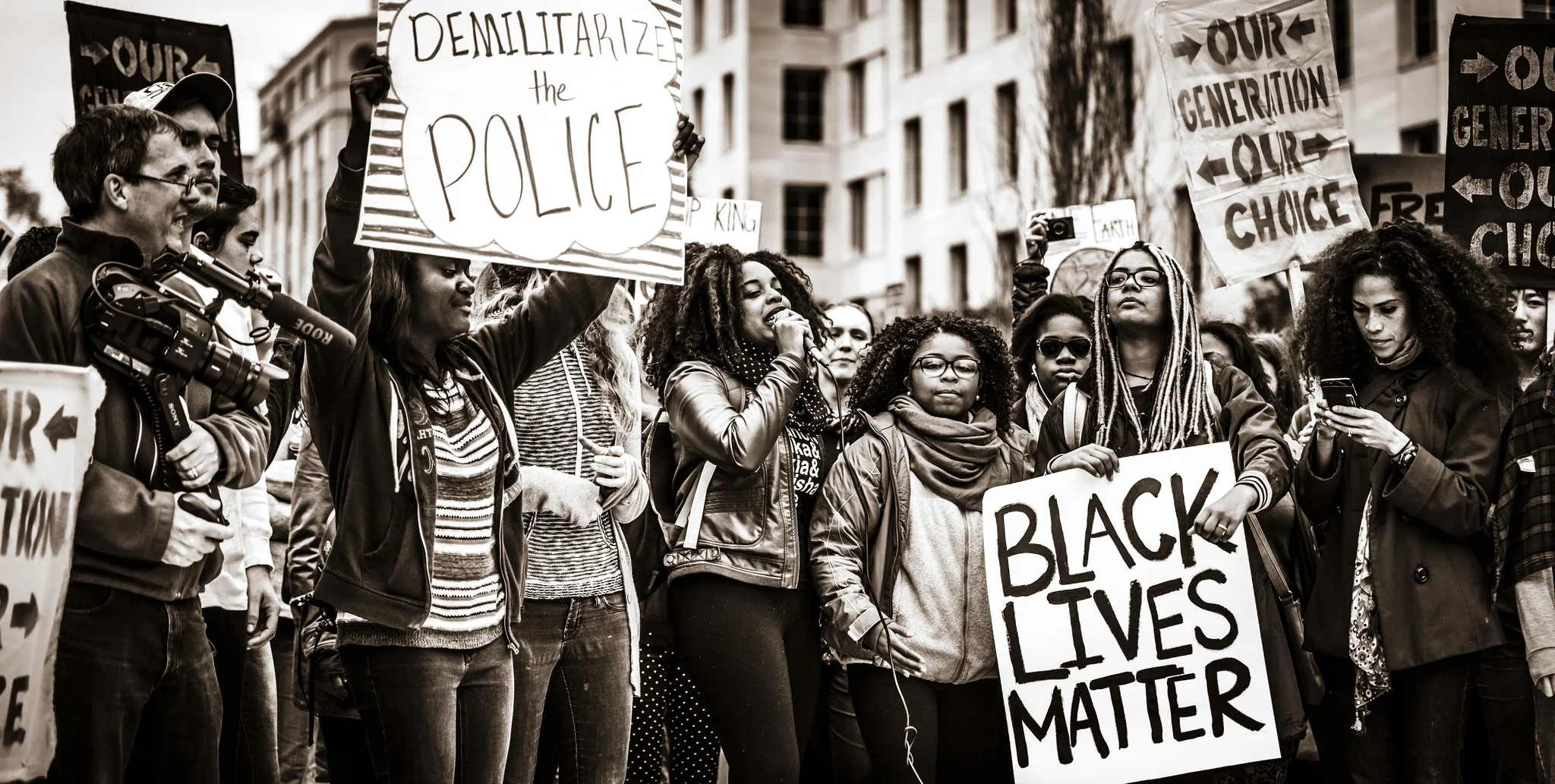 This is a photo of a real protest. Note that the real people in this picture bear no resemblance to anything in a Pepsi ad. ( Photo by Johnny Silvercloud. Used under Creative Commons license which includes certain restrictions. The photographer does not endorse its use here.)